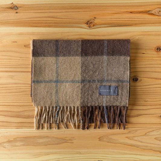 BEGG & CO CASHMERE SCARF CHECK