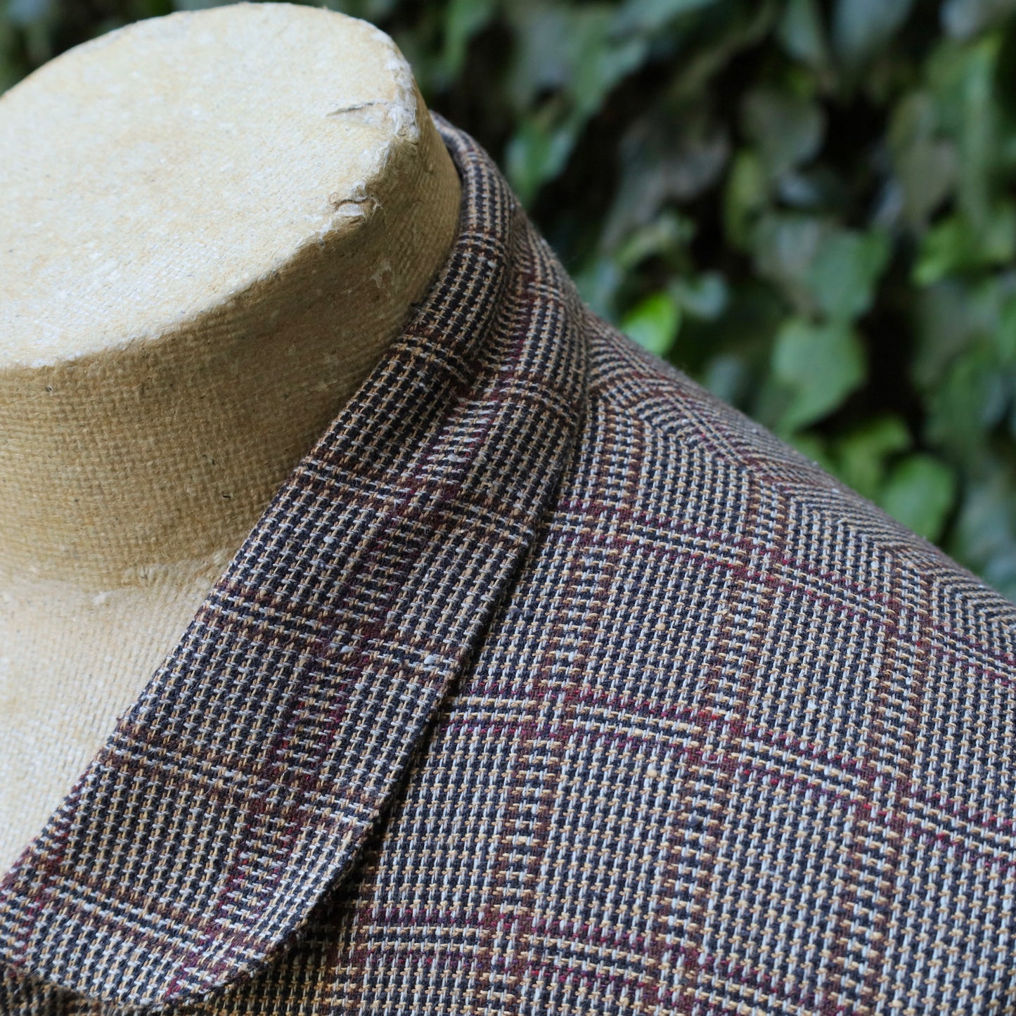 ARTHUR COTTON SILK BROWN CHECKS
