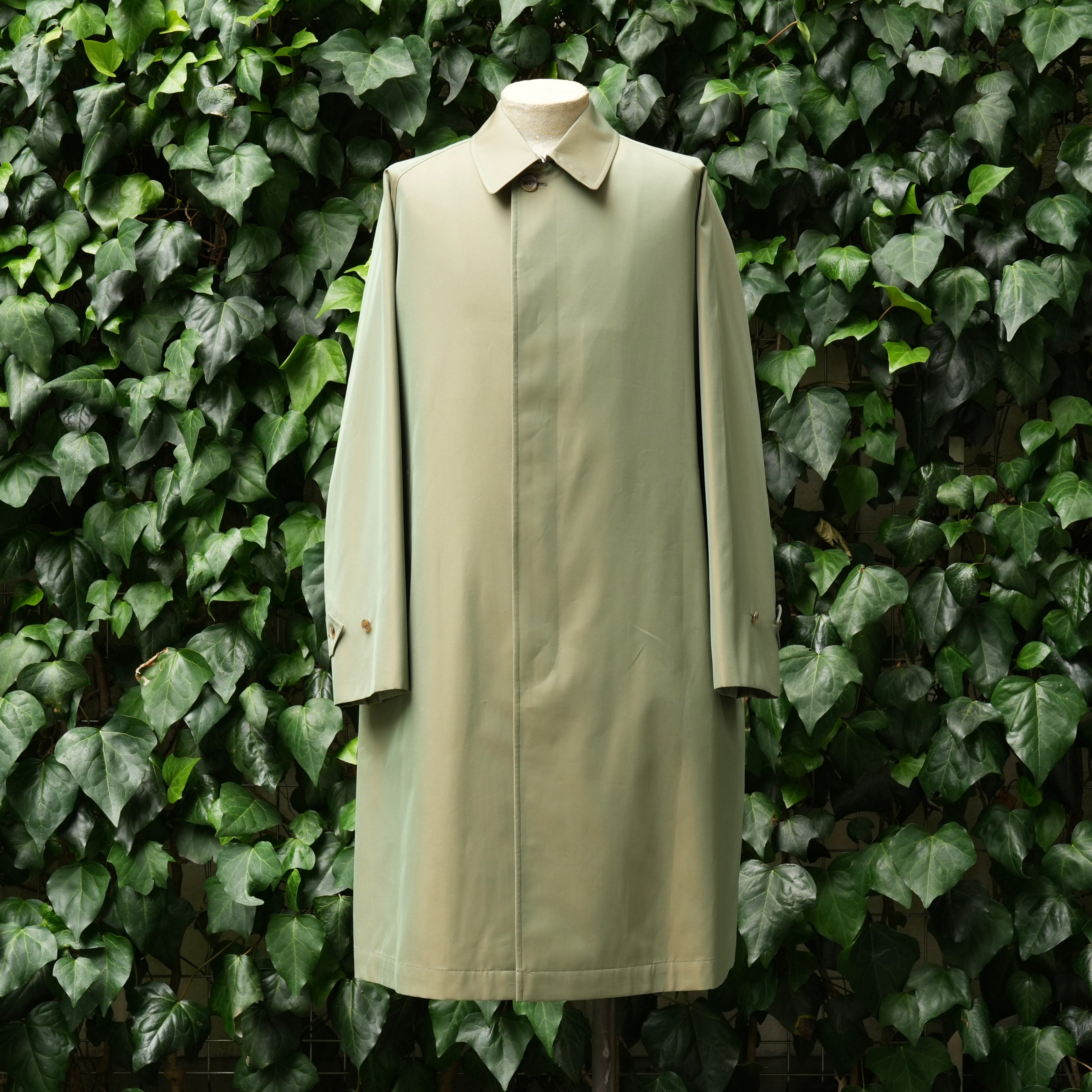 SINGLE RAGLAN COAT GABARDINE OLIVE – ANATOMICA NAGOYA