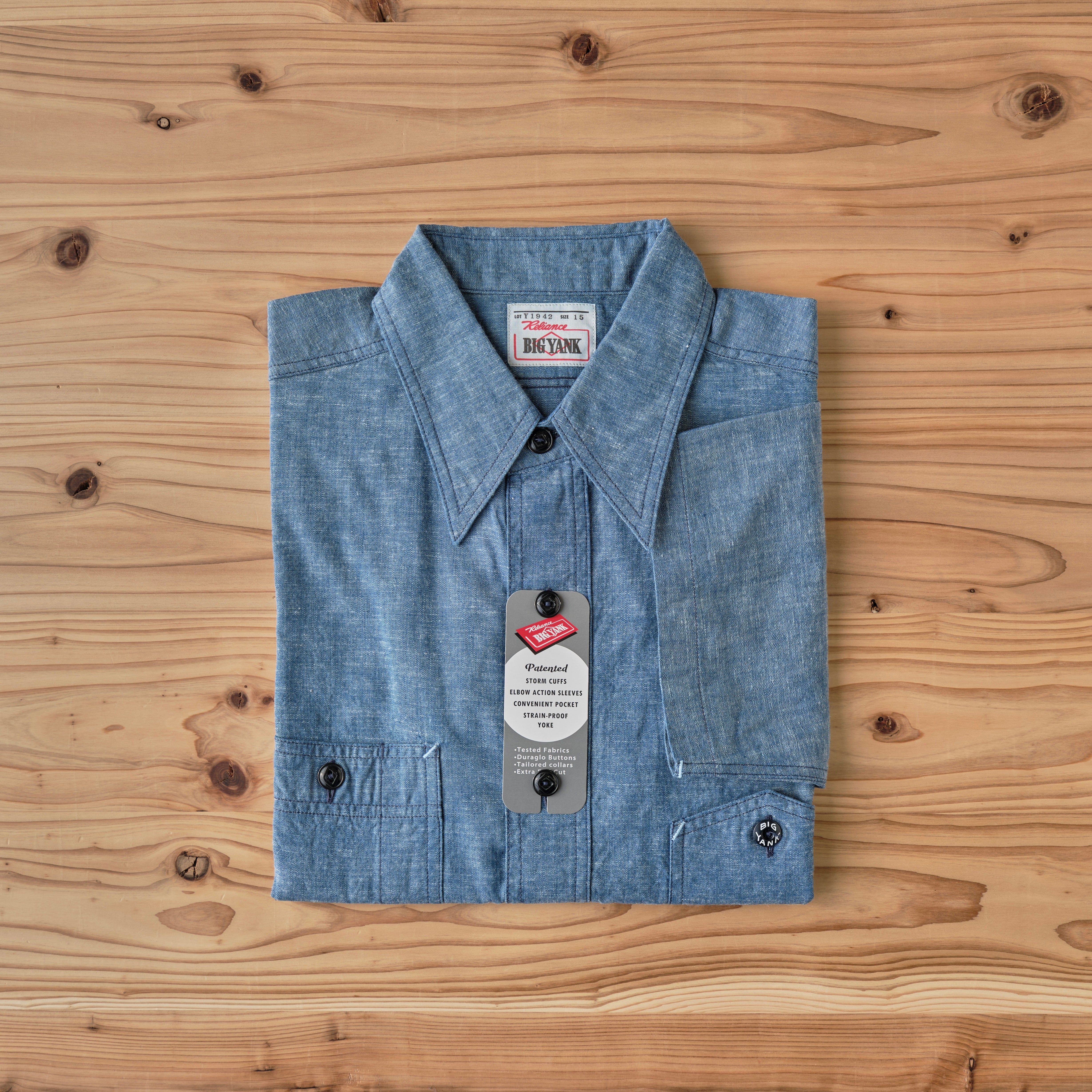 BIG YANK Y1942 SHORT SLEEVE SHIRTS CHAMBRAY – ANATOMICA NAGOYA