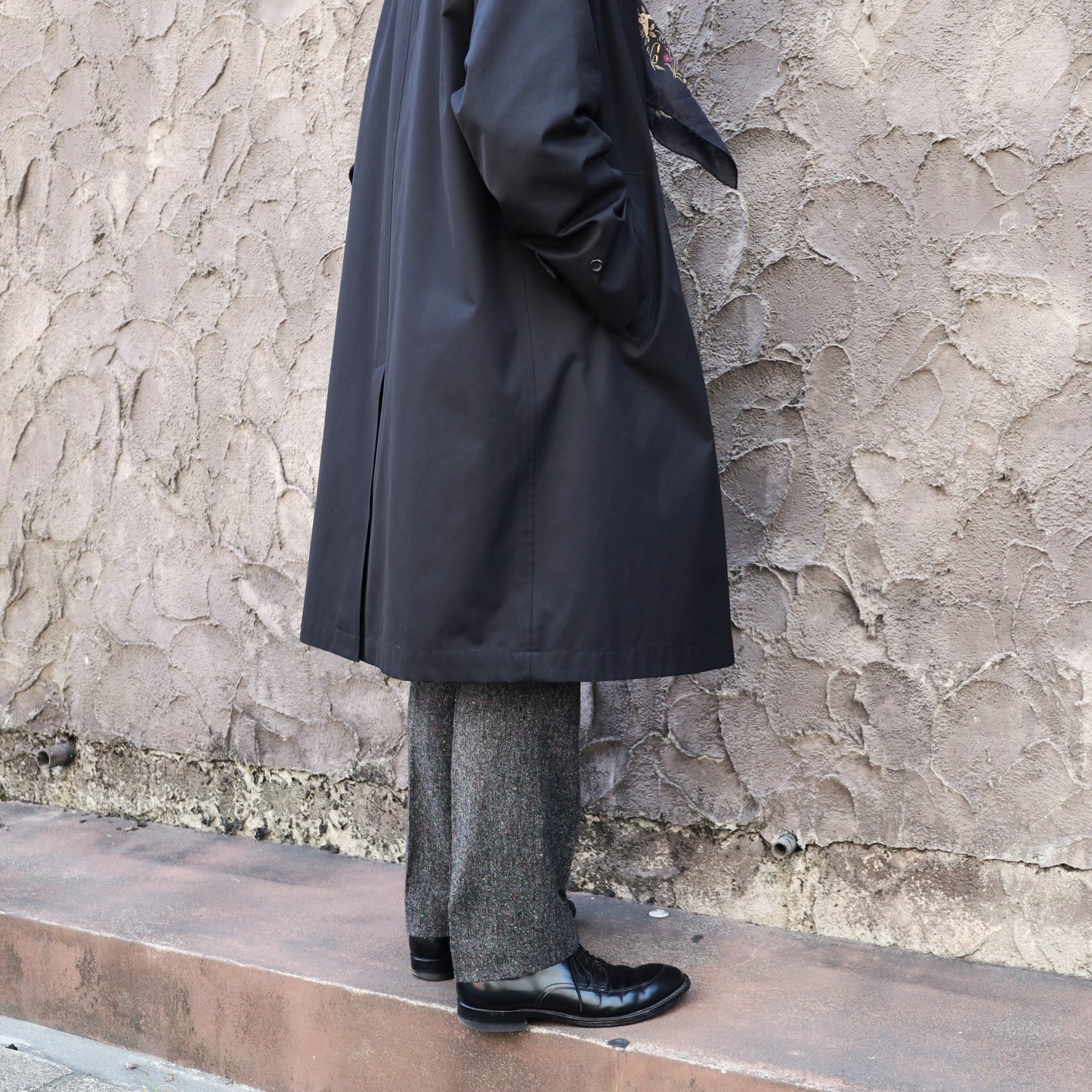 【NAGOYA LIMITED COLOR】 SINGLE RAGLAN COAT GABARDINE BLACK