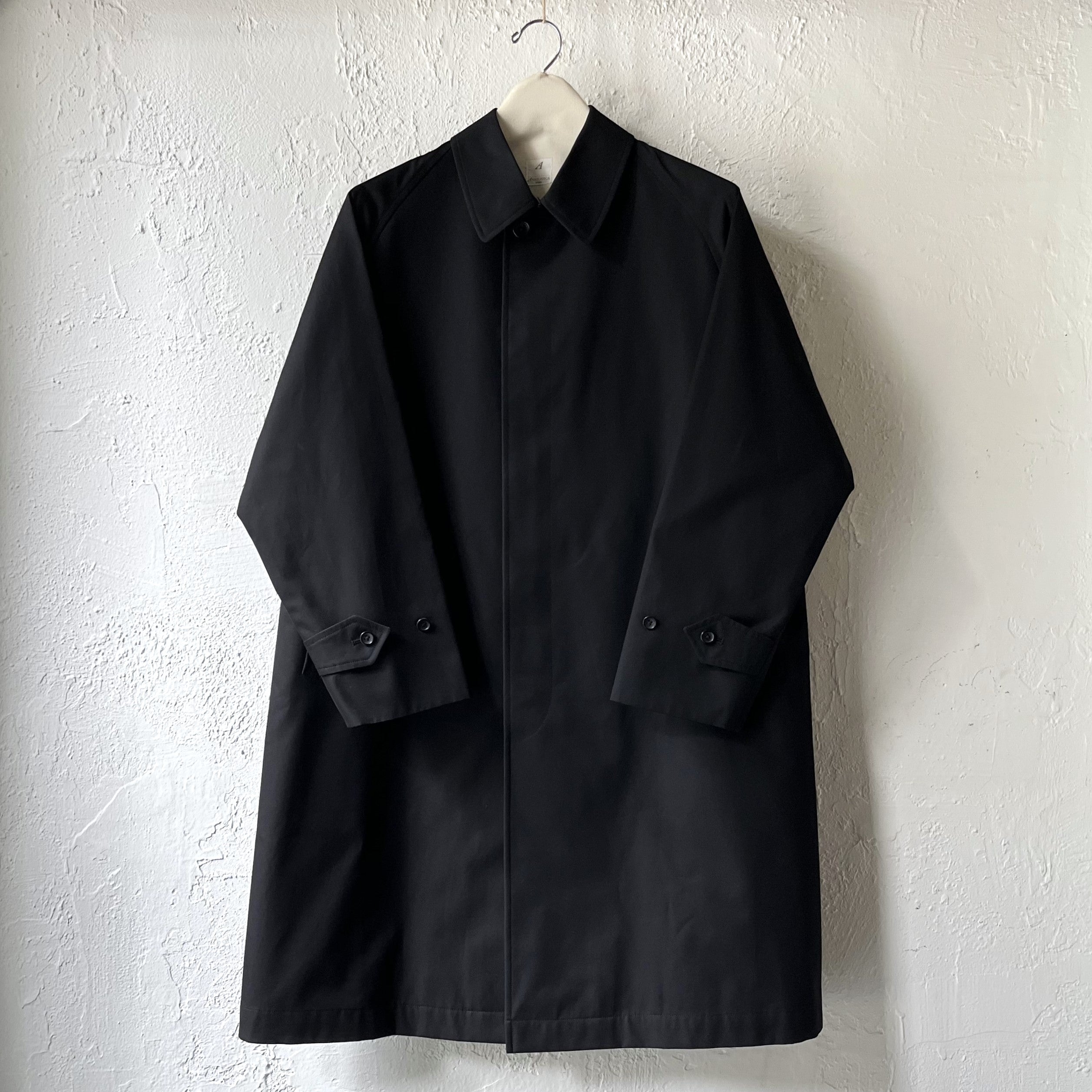 ANATOMICA TRENCH COAT BLACK GABARGINE 46-