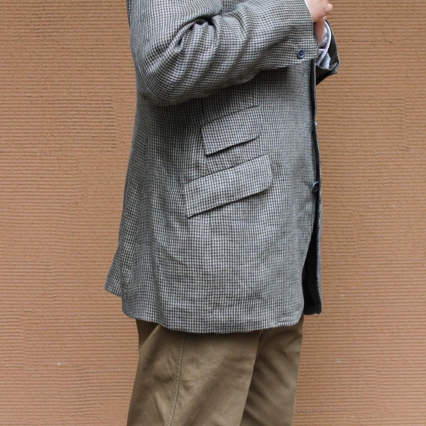 CHARLY LINEN CHECK OLIVE BLUE