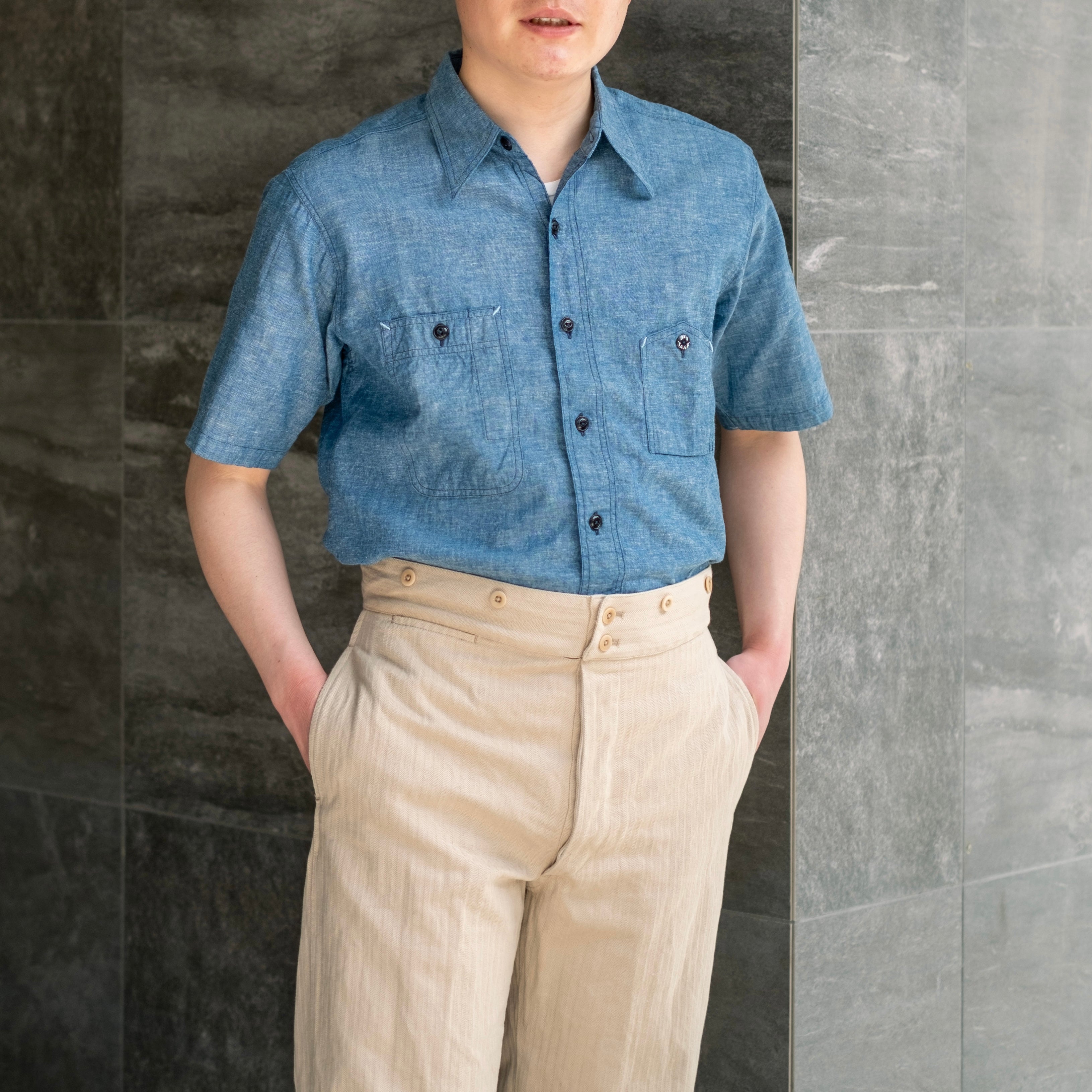 BIG YANK Y1942 SHORT SLEEVE SHIRTS CHAMBRAY – ANATOMICA NAGOYA