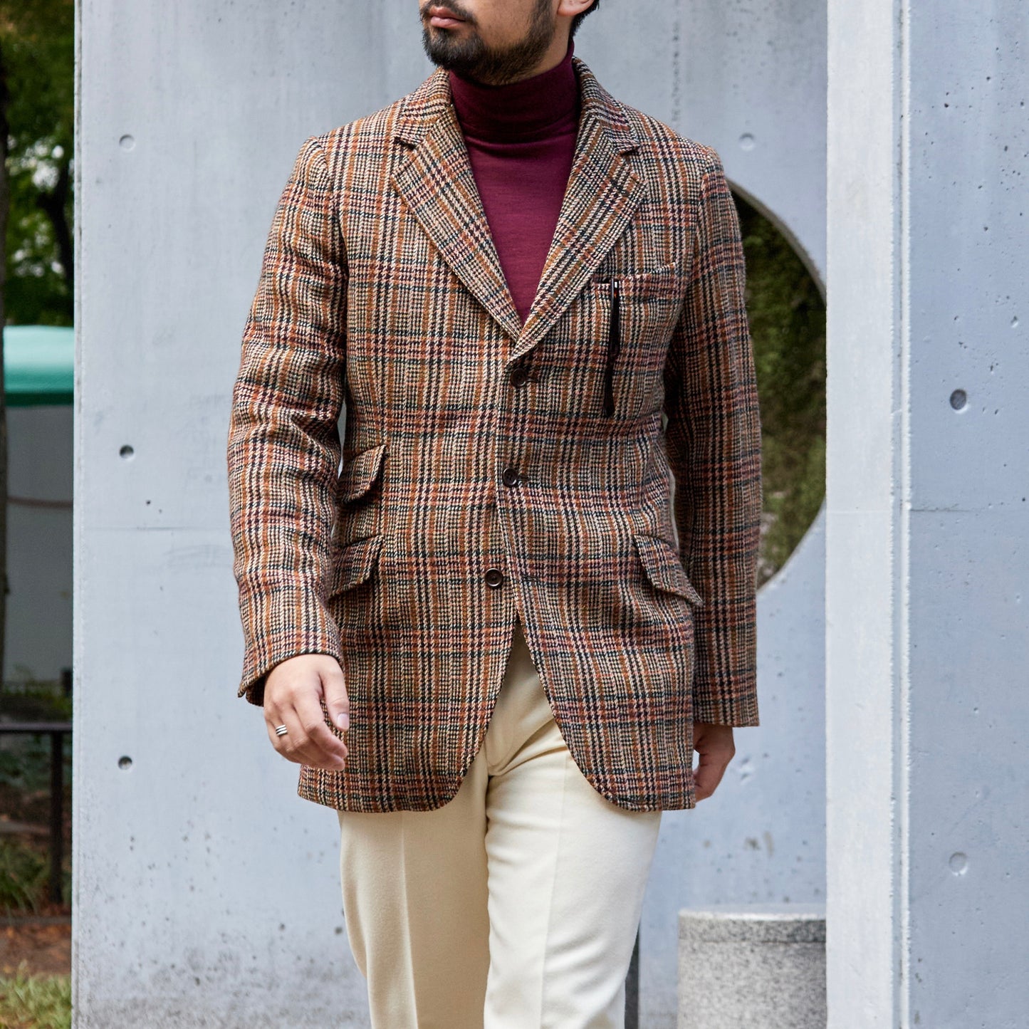 CHARLY SHETLAND WOOL GLEN CHECK