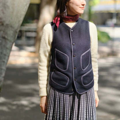 BEACH CLOTH VEST NAVY