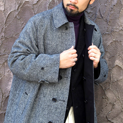 SINGLE RAGLAN COAT Ⅱ REVERSIBLE BLACK