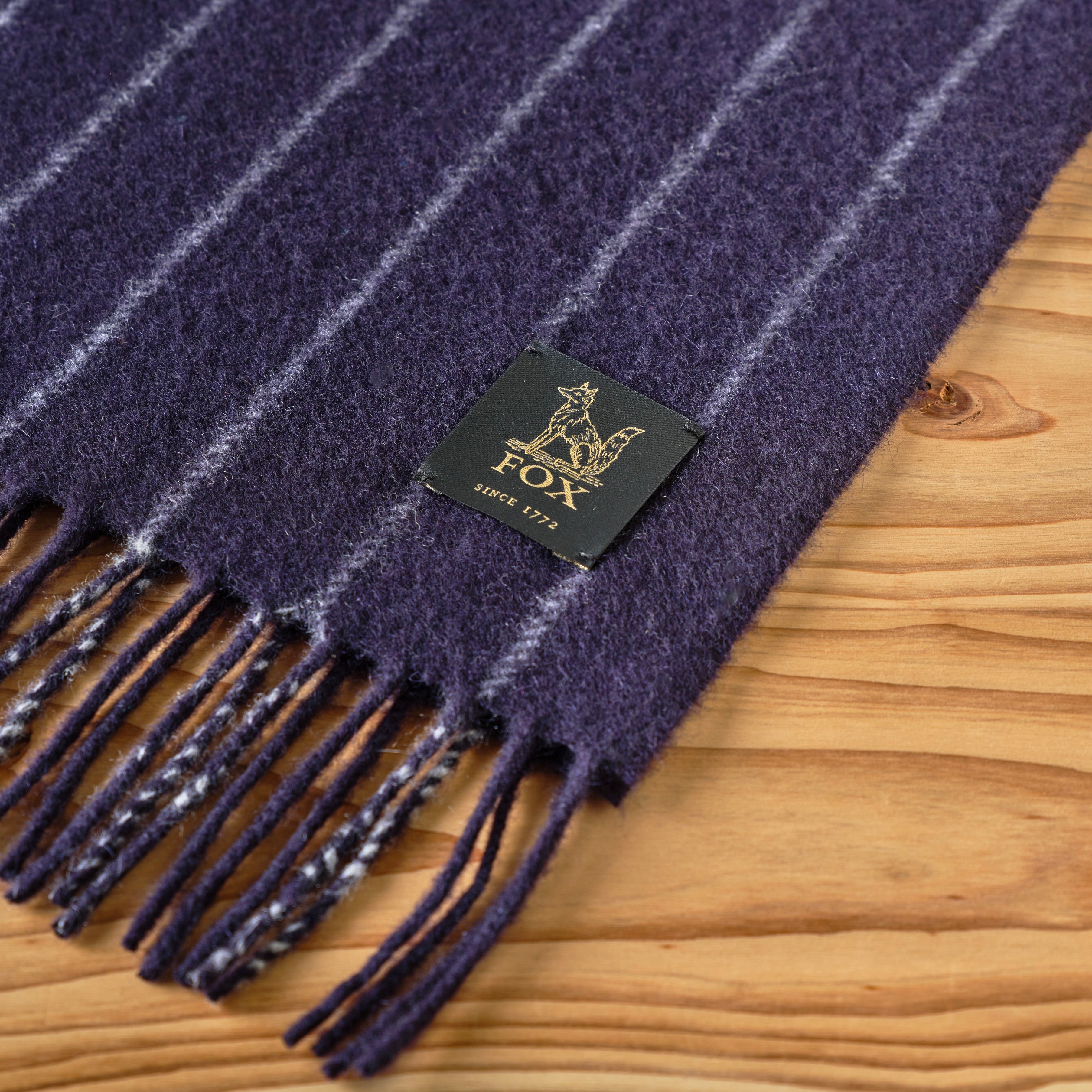 FOX BROTHERS CASHMERE SCARF CHALK STRIPE – ANATOMICA NAGOYA