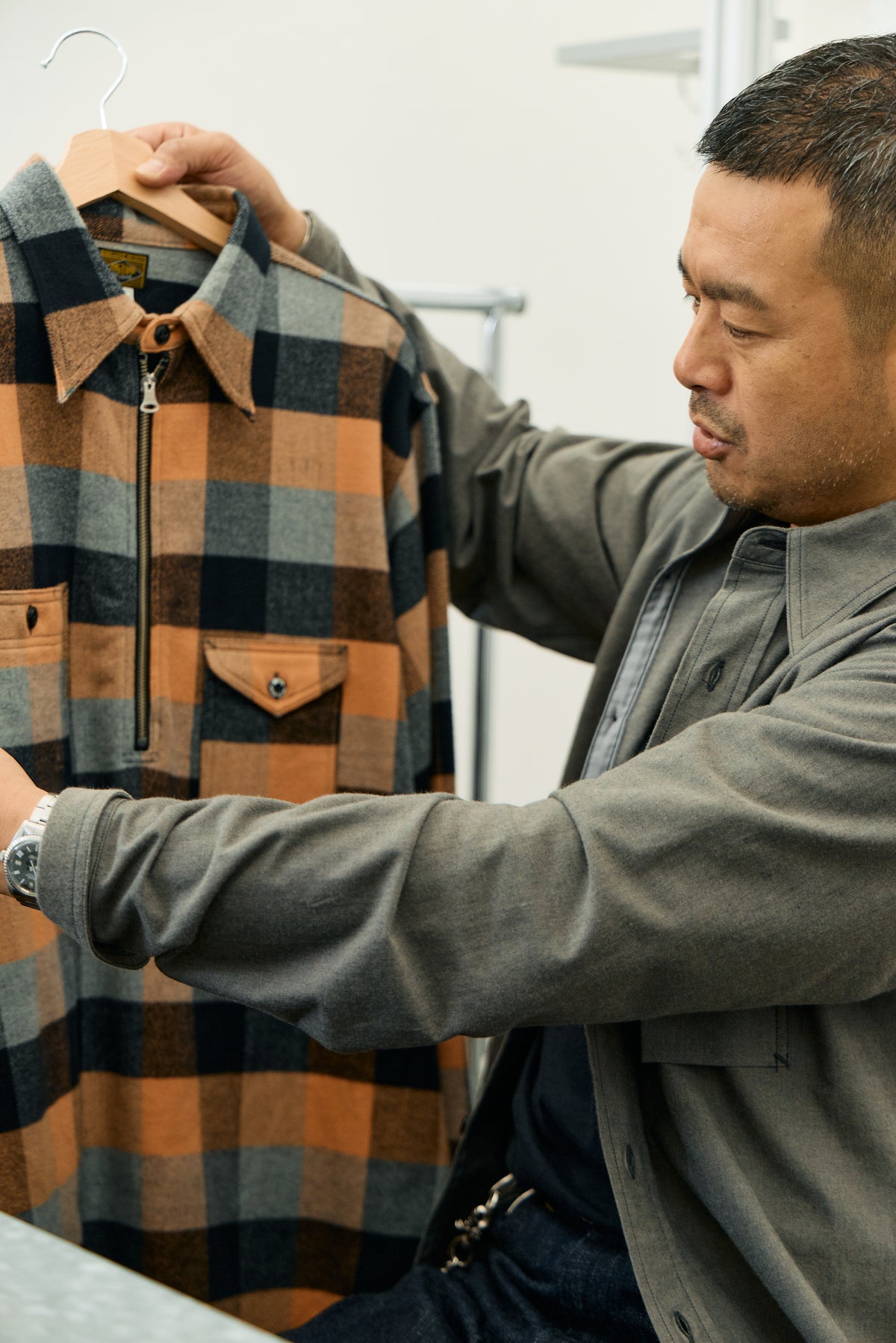BIG YANK Y1936 HALF-ZIP SHIRTS FLANNEL BROCK CHECK