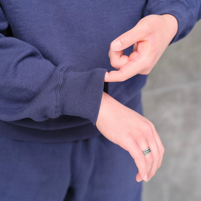 SWEAT SHIRTS RAGLAN SLEEVE CREW NECK NAVY