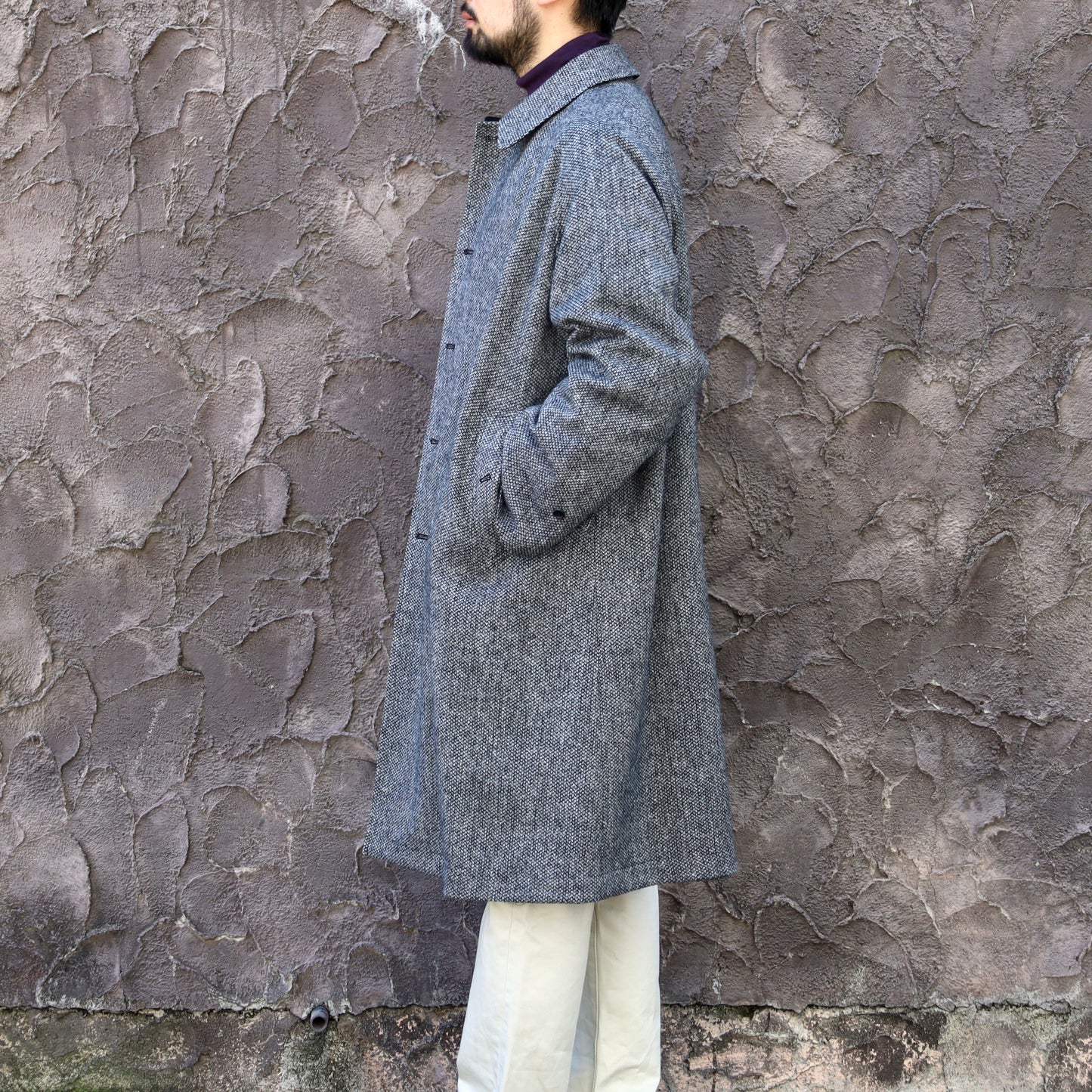 SINGLE RAGLAN COAT Ⅱ REVERSIBLE BLACK