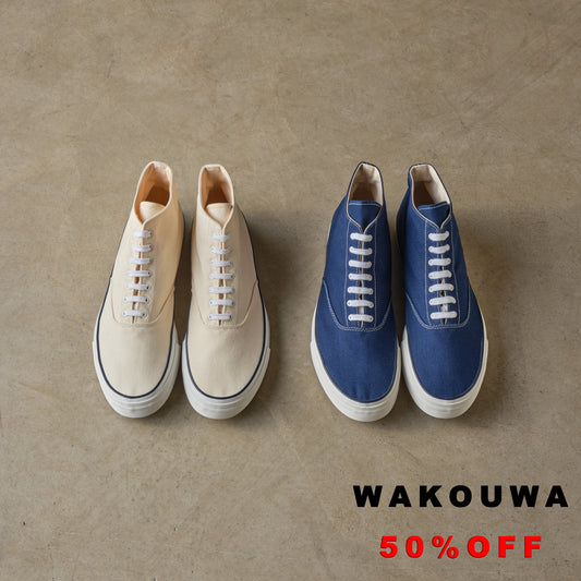 WAKOUWA HI-TOP WHITE SOLE MADE IN TAIWAN