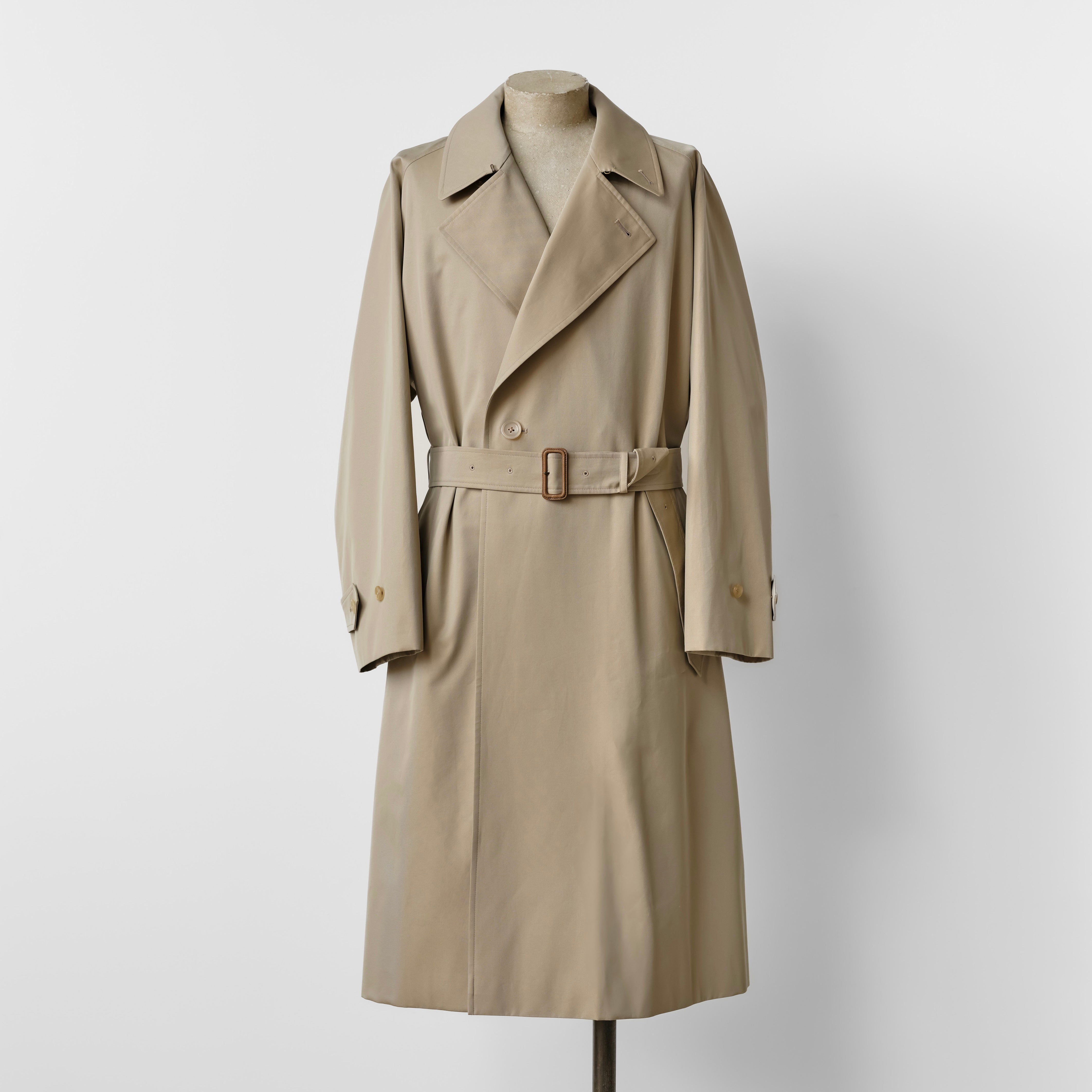 SINGLE RAGLAN COAT Ⅹ GABARDINE BEIGE – ANATOMICA NAGOYA