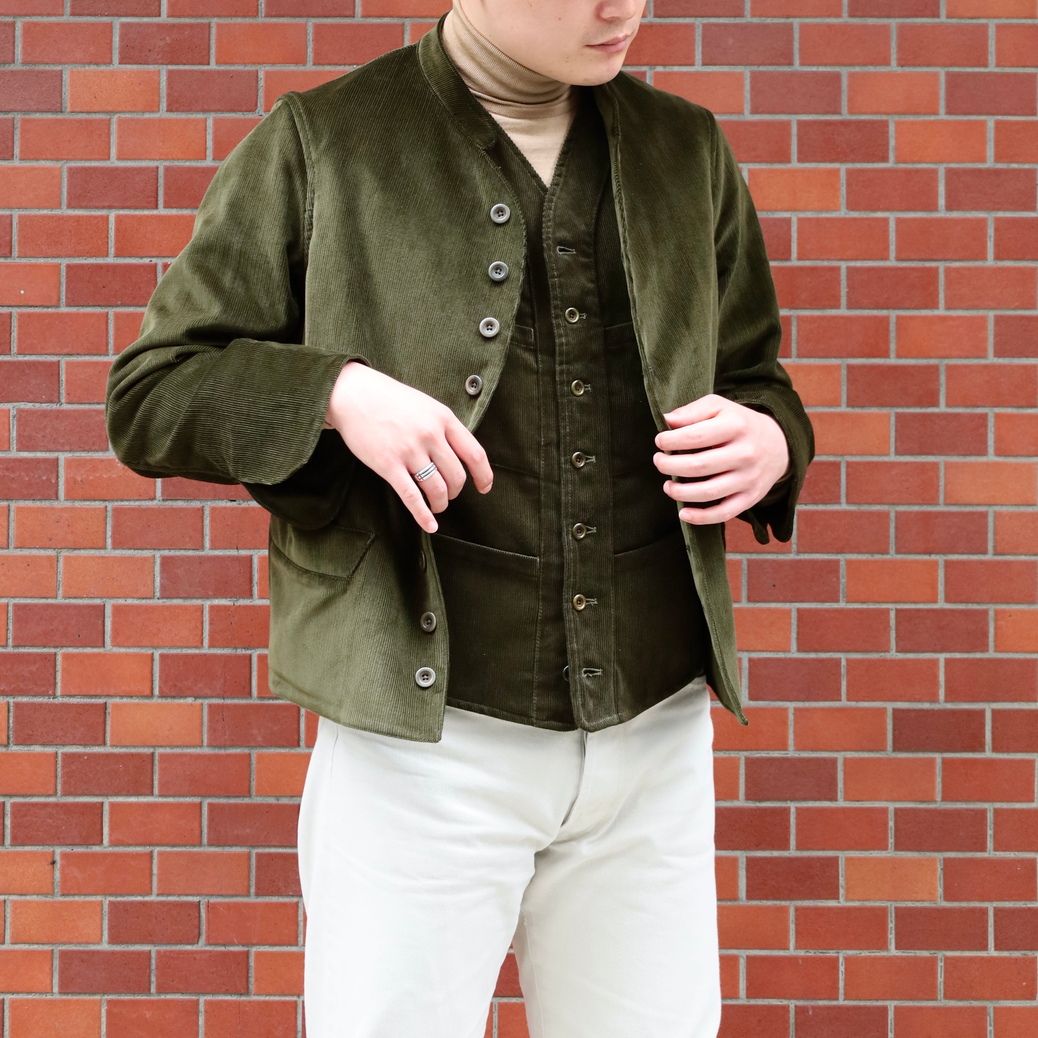 DOLMAN BABY CORDUROY OLIVE – ANATOMICA NAGOYA