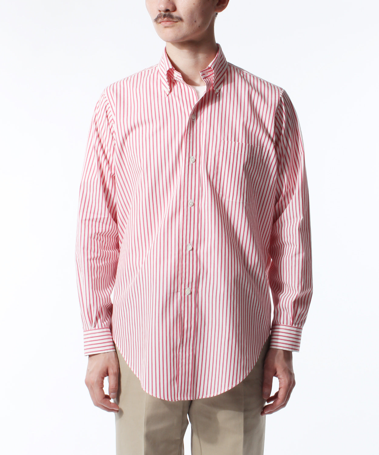 B.D. 셔츠 사탕 줄무늬 핑크