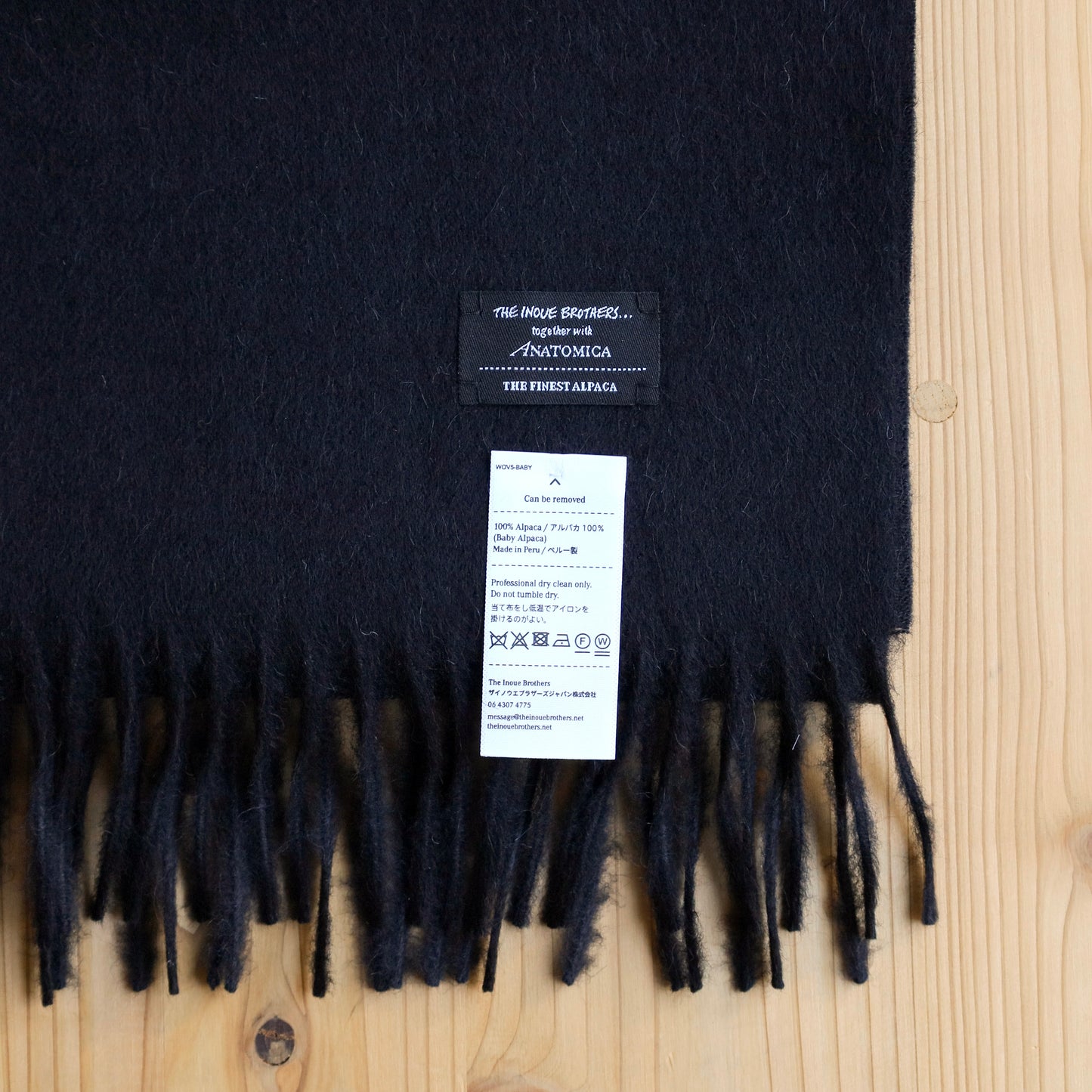 THE INOUE BROTHERS for ANATOMICA BRUSHED SCARF