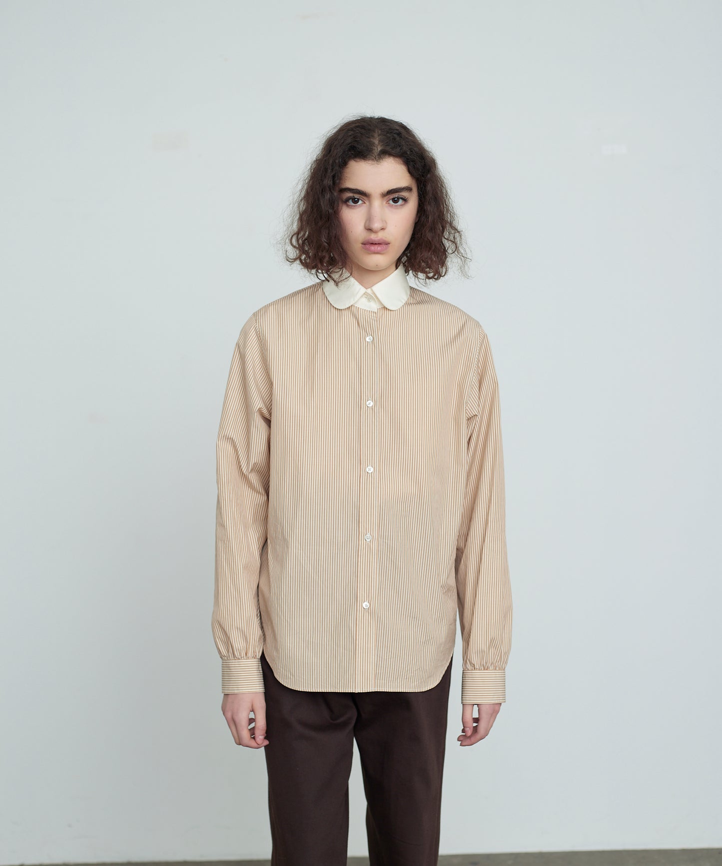 LiZZiE-R SHIRTS BEIGE STRIPE