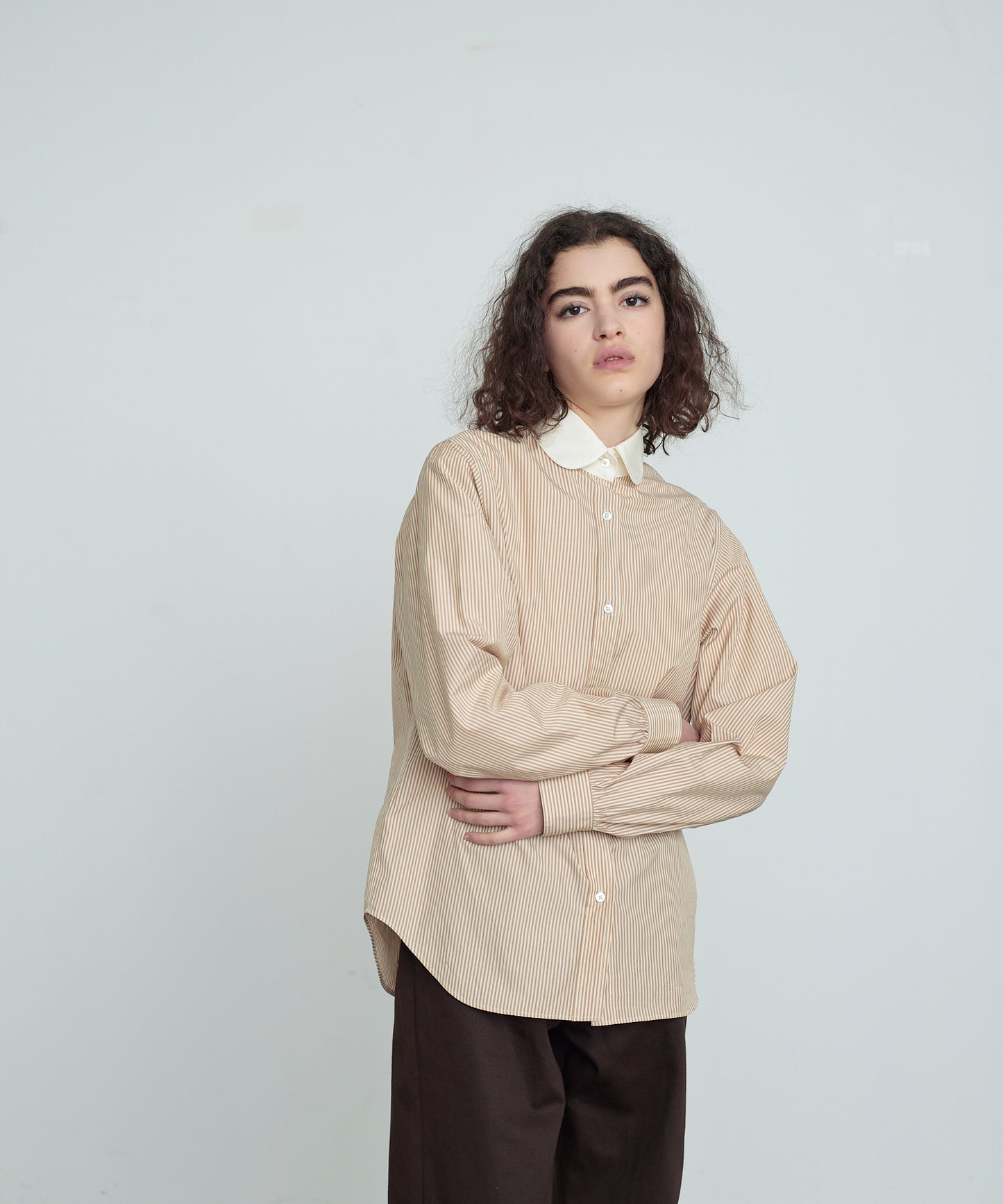 LiZZiE-R SHIRTS BEIGE STRIPE