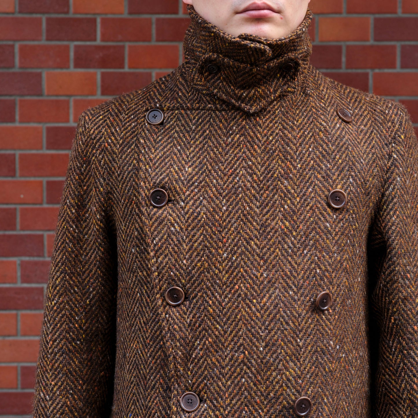 WINSTON COATING TWEED HERING BONE