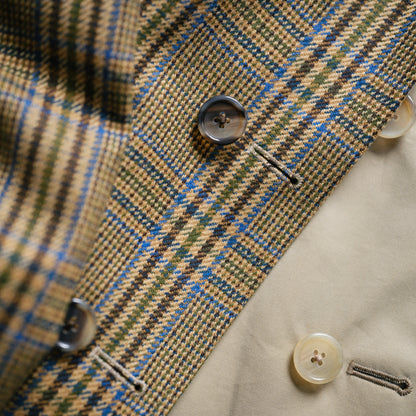 SINGLE RAGLAN COAT Ⅱ REVERSIBLE OVER CHECK BEIGE