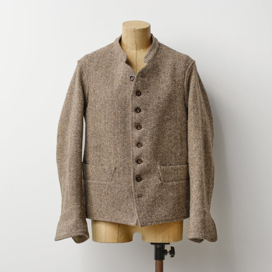 LADIES DOLMAN WOOL TWEED HRRING-BONE