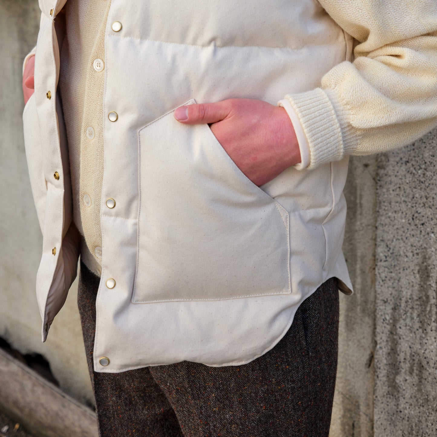 RMFC for ANATOMICA CHRISTY VEST DUCK NATURAL