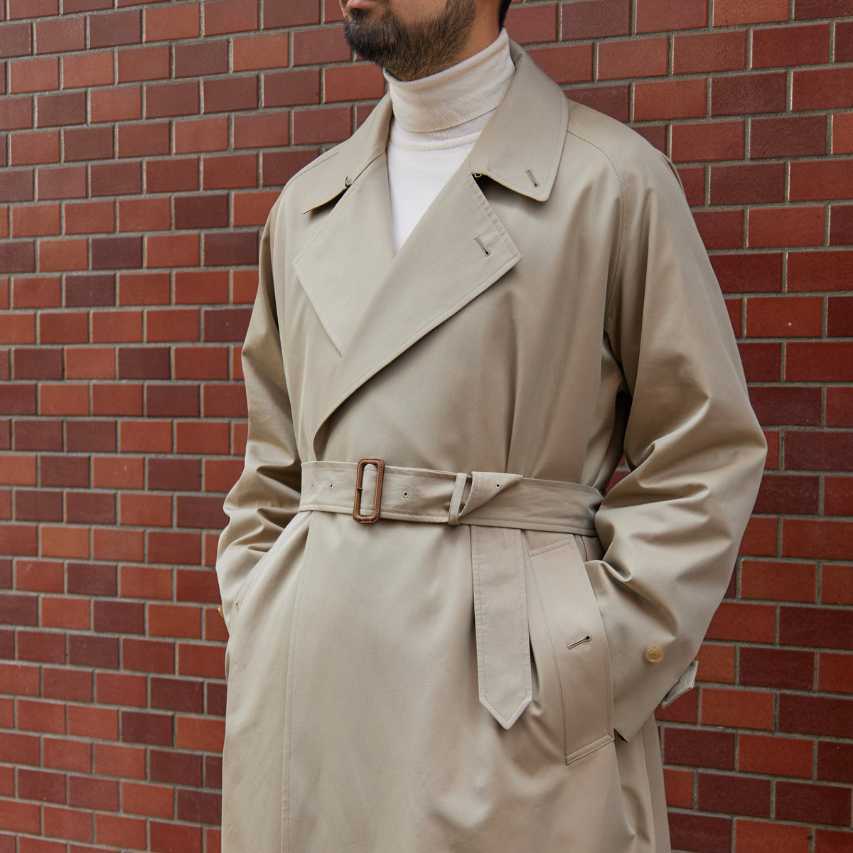 SINGLE RAGLAN COAT Ⅹ GABARDINE BEIGE