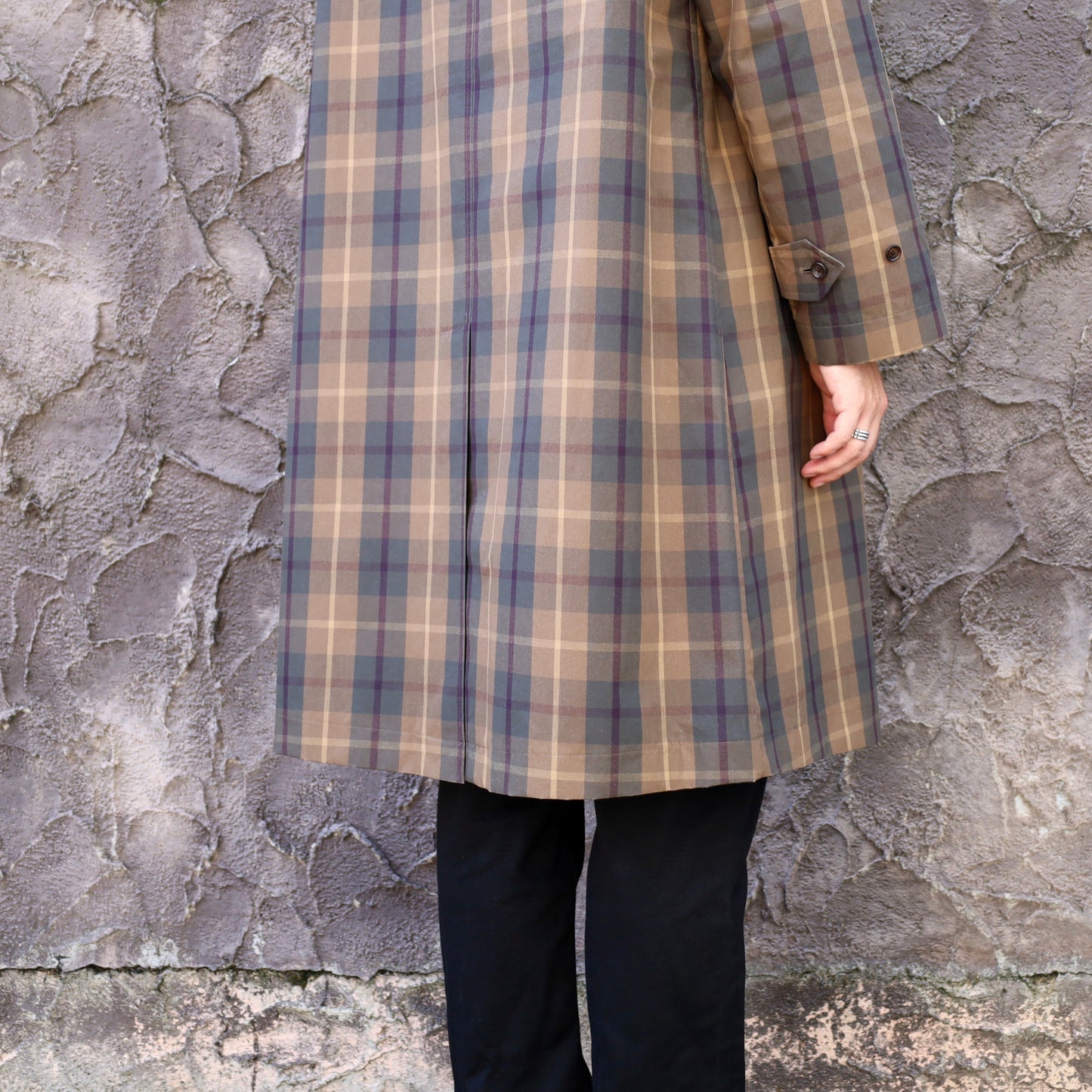 SINGLE RAGLAN COAT Ⅸ COTTON CAMEL CHECKS