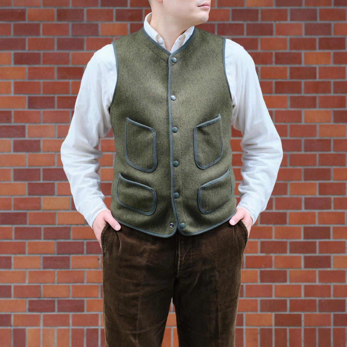BEACH CLOTH VEST OLIVE
