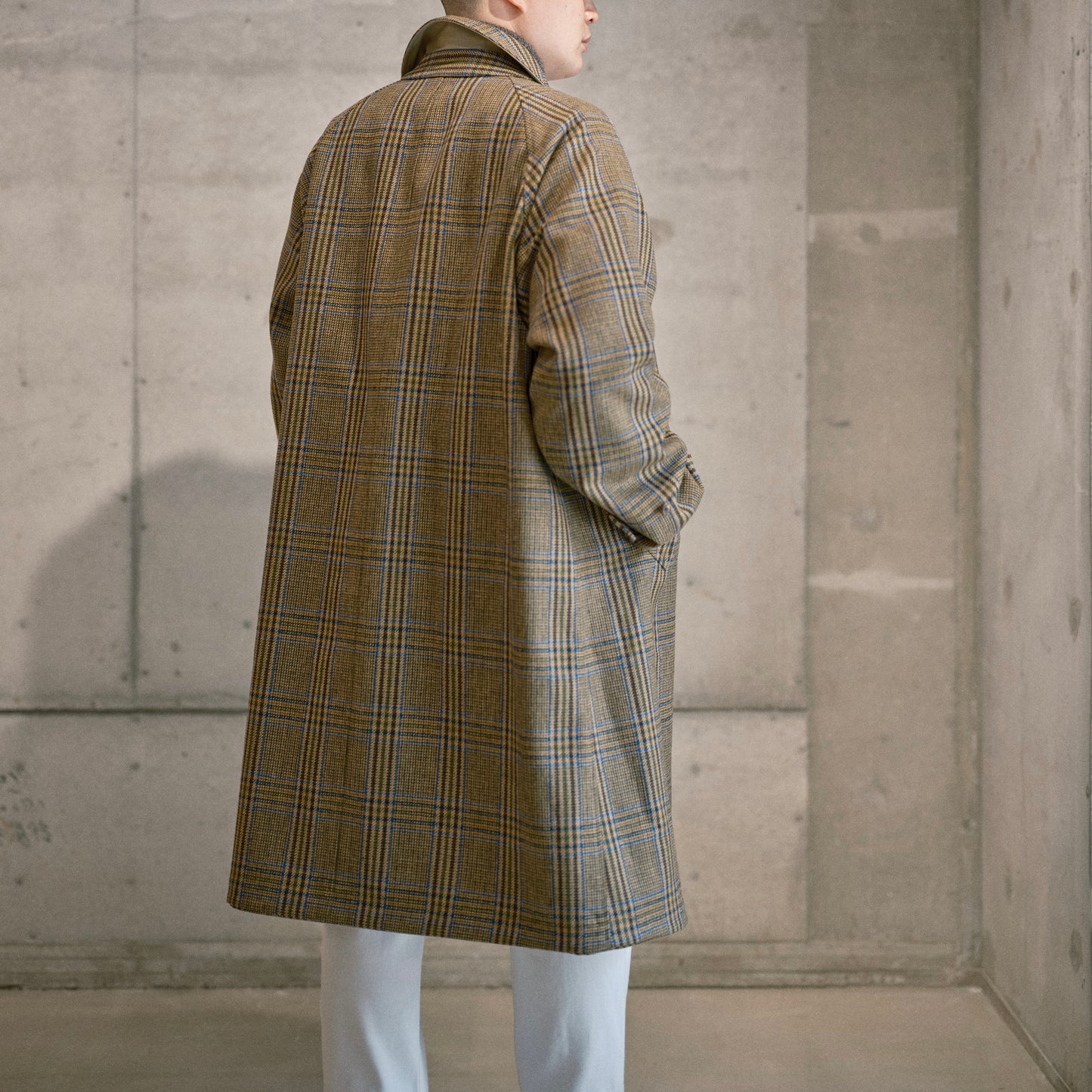 SINGLE RAGLAN COAT Ⅱ REVERSIBLE OVER CHECK BEIGE