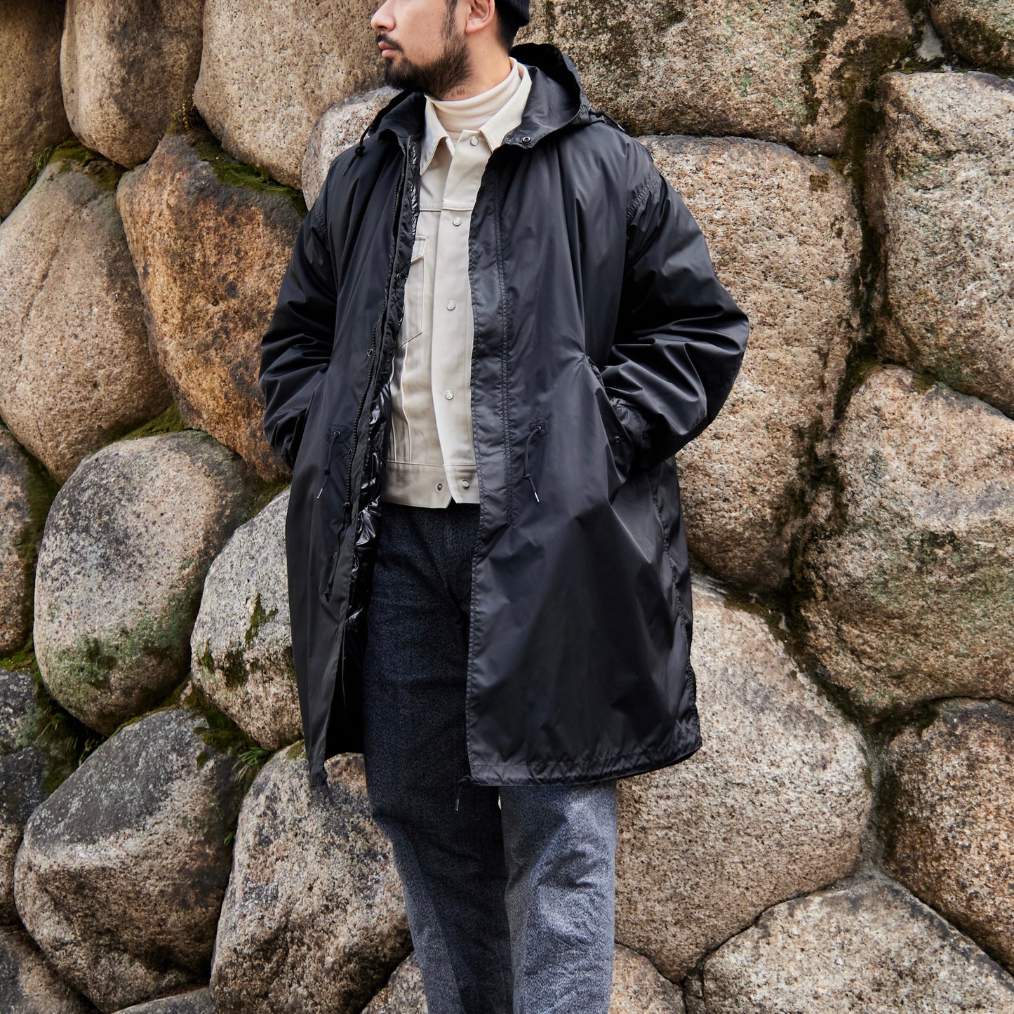 RMFC M51 FISHTAIL PARKA NYLON TAFFETA with DOWN LINER BLACK