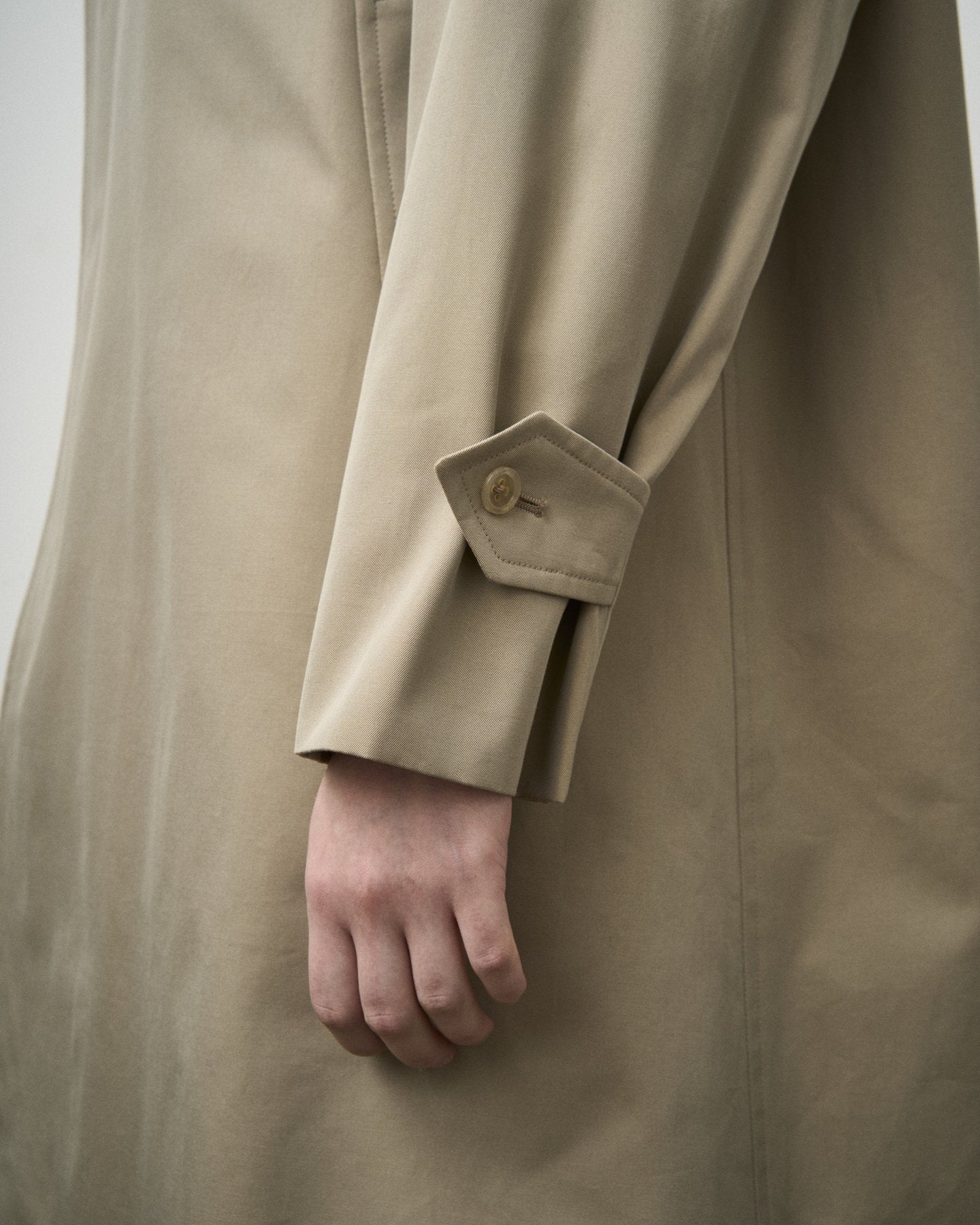 SINGLE RAGLAN COAT GABARDINE BEIGE – ANATOMICA NAGOYA