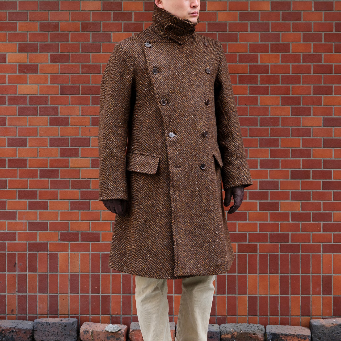 WINSTON COATING TWEED HERING BONE