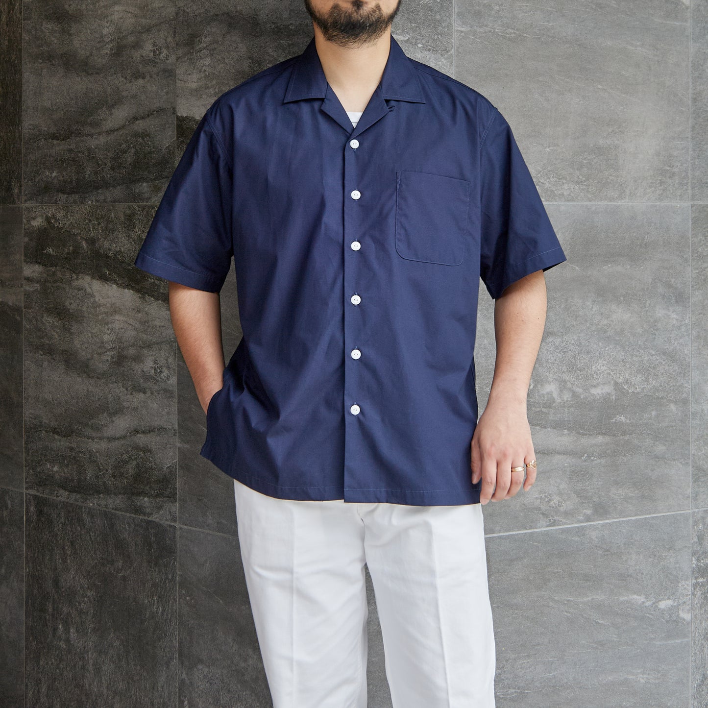 BIG YANK DICKIE SHIRTS POPLIN NAVY