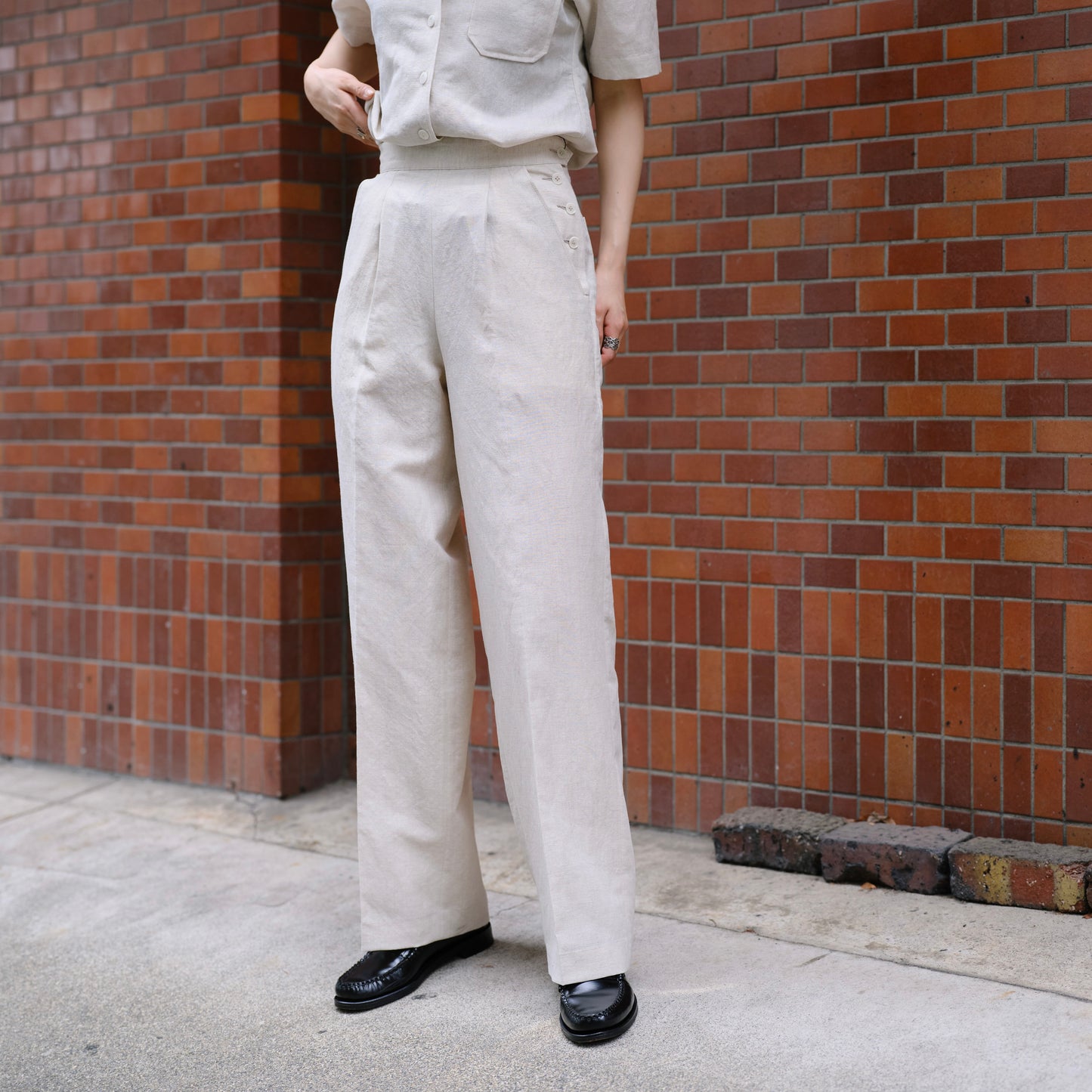 W.A.V.E.S PANTS WOOL LINEN CLOTH