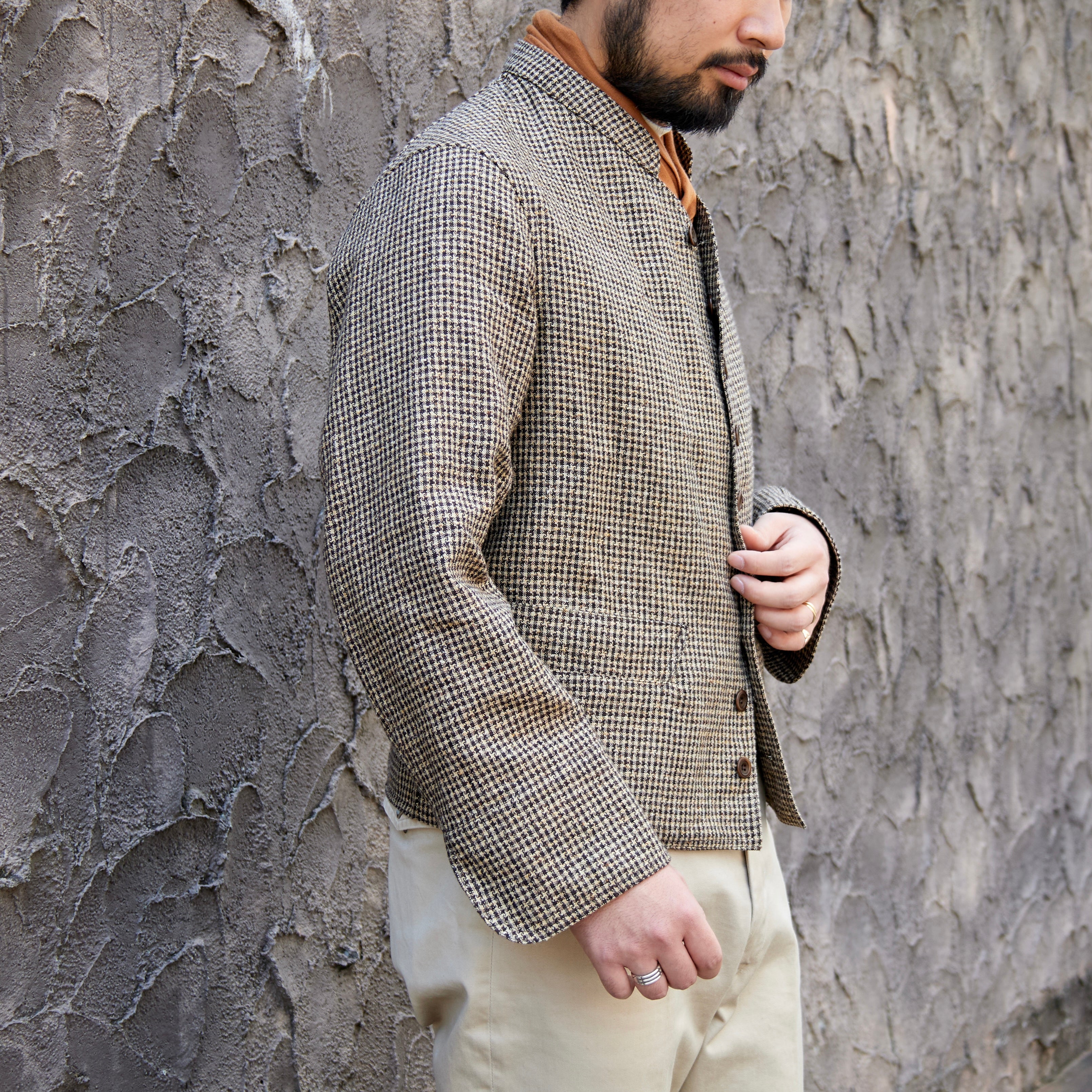 DOLMAN LINEN STAR HOUNDS' TOOTH – ANATOMICA NAGOYA
