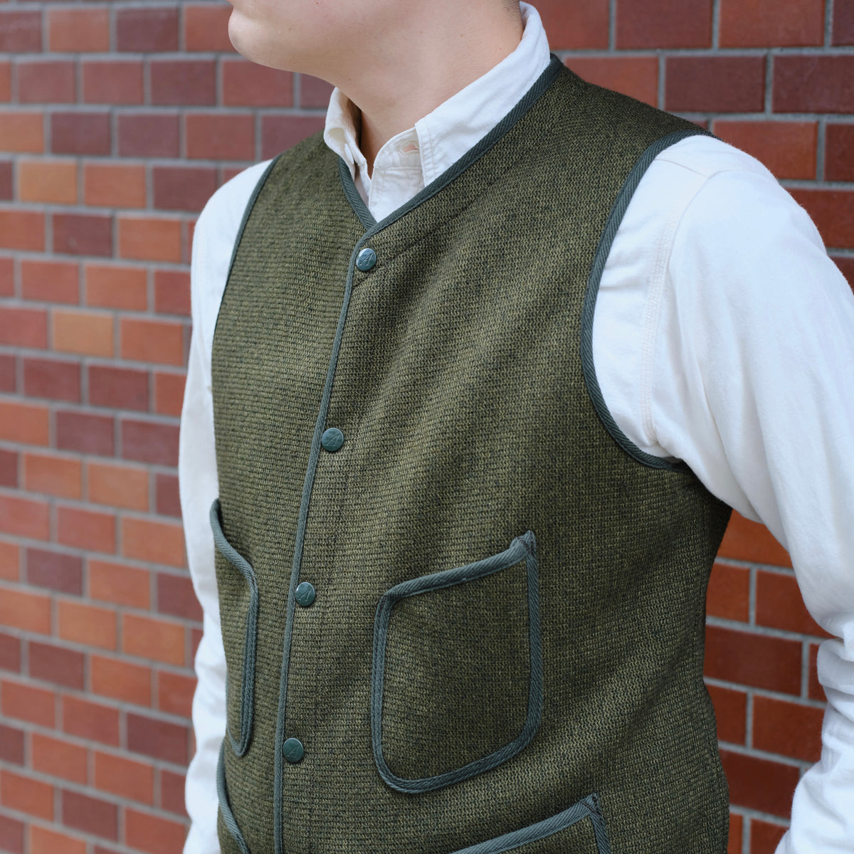 BEACH CLOTH VEST OLIVE