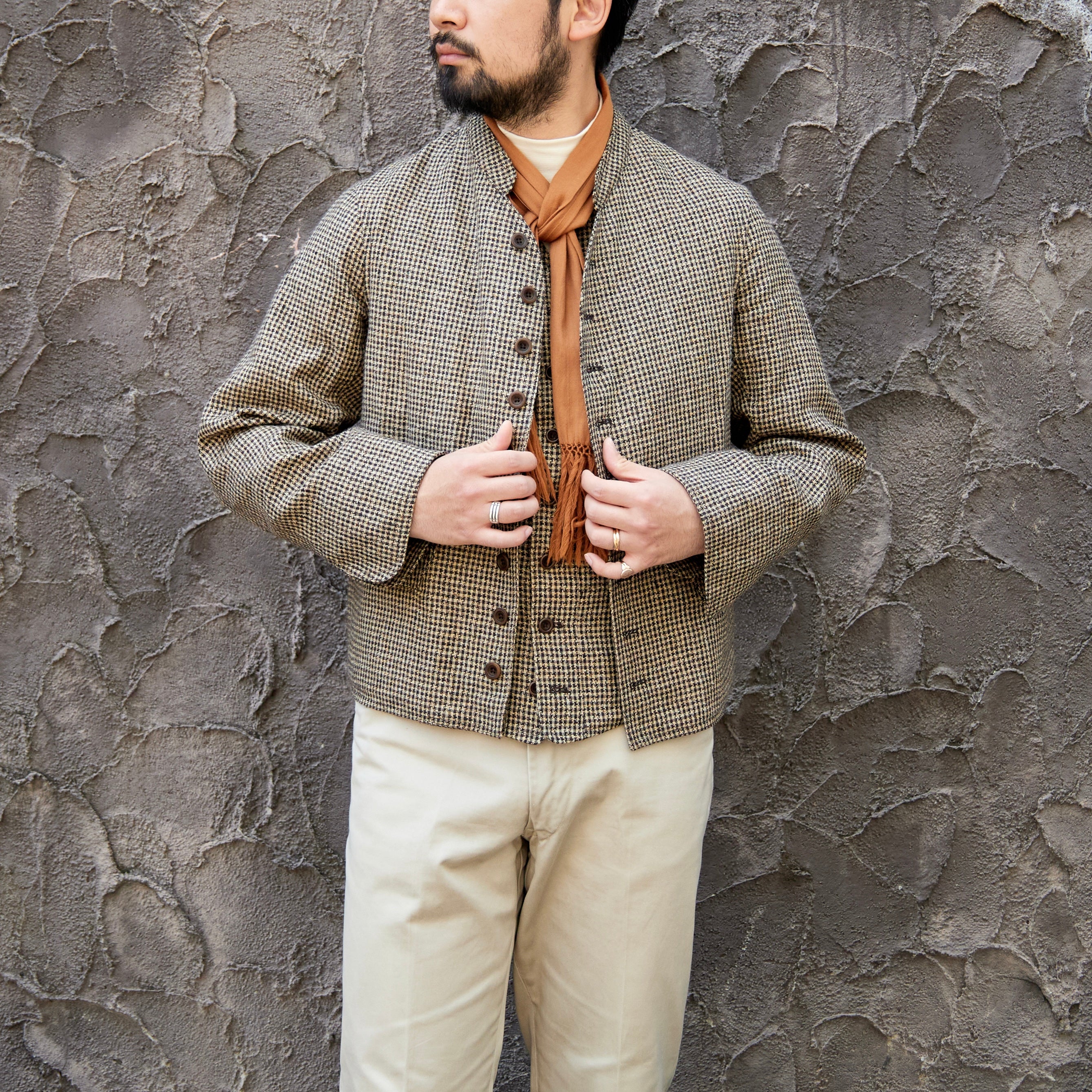 DOLMAN LINEN STAR HOUNDS' TOOTH – ANATOMICA NAGOYA