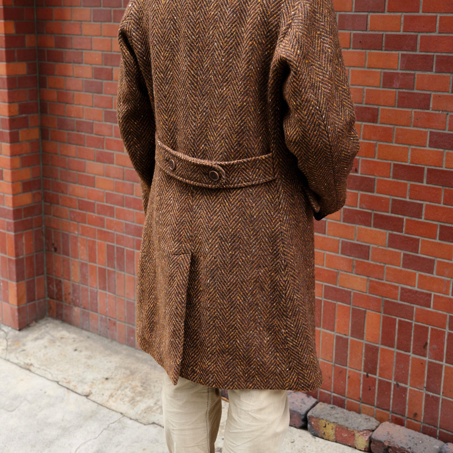 WINSTON COATING TWEED HERING BONE