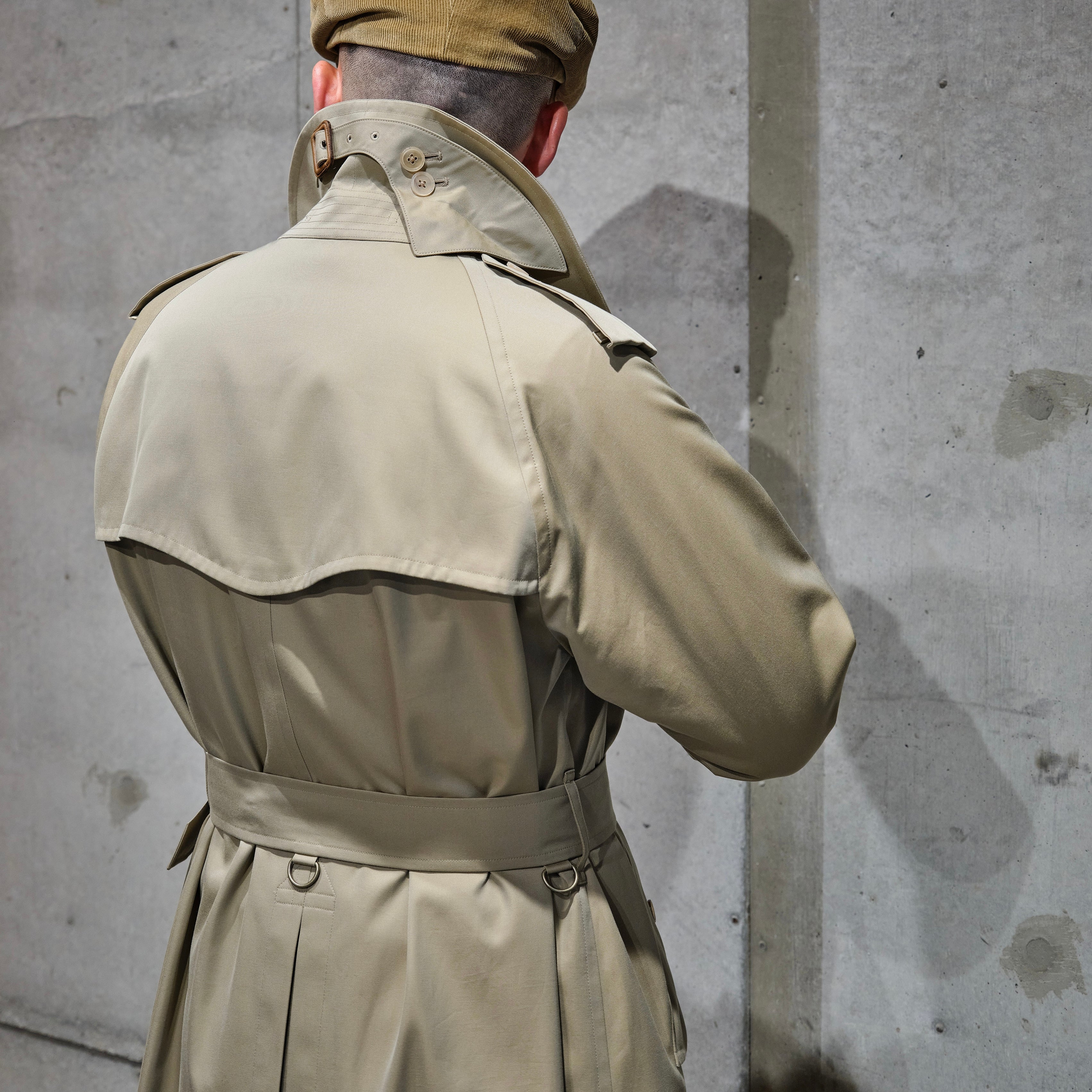 TRENCH COAT GABARDINE BEIGE – ANATOMICA NAGOYA