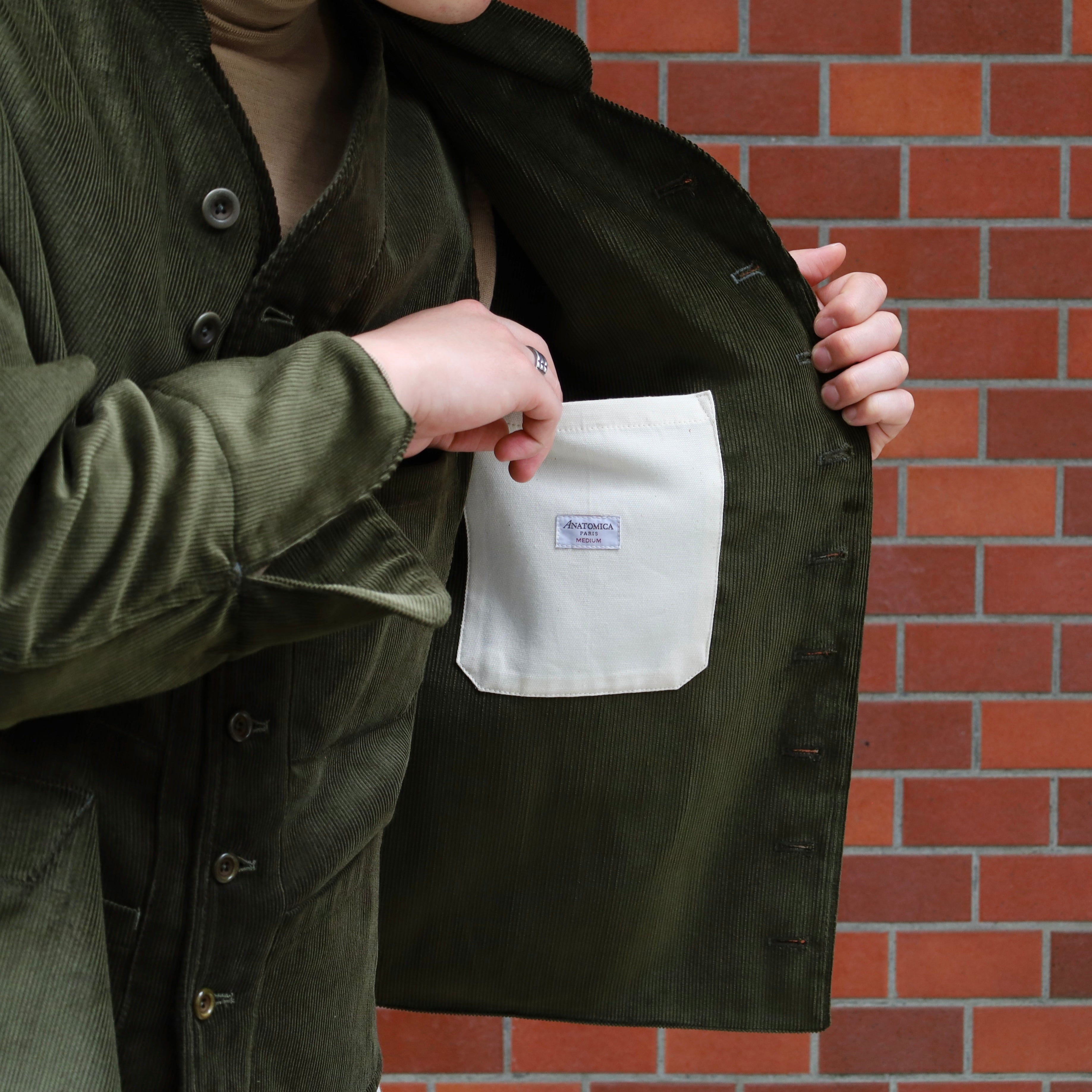 DOLMAN BABY CORDUROY OLIVE – ANATOMICA NAGOYA