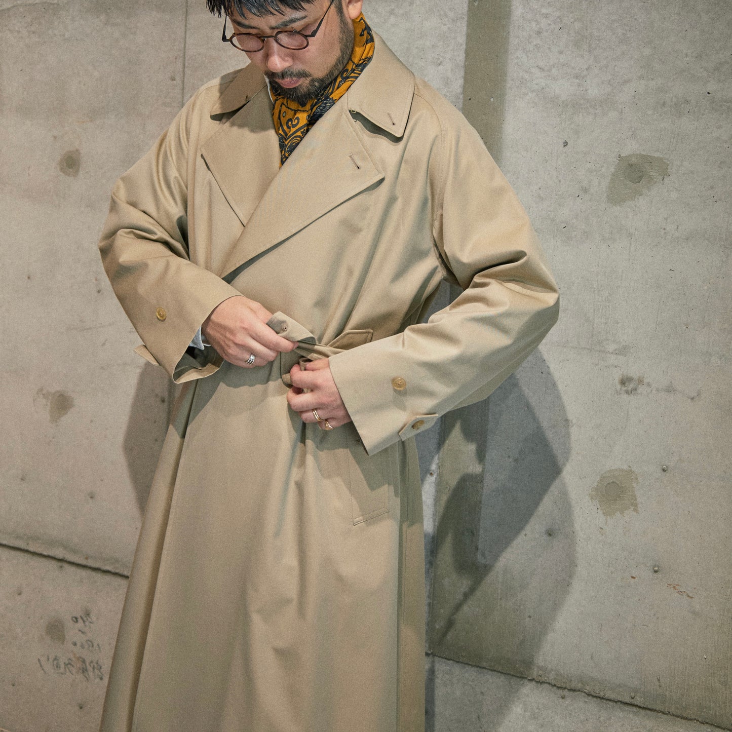 SINGLE RAGLAN COAT Ⅹ GABARDINE BEIGE
