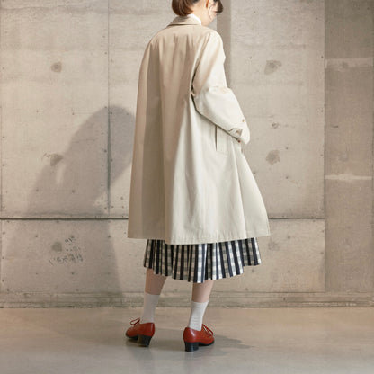 SINGLE RAGLAN COAT GABARDINE OYSTER