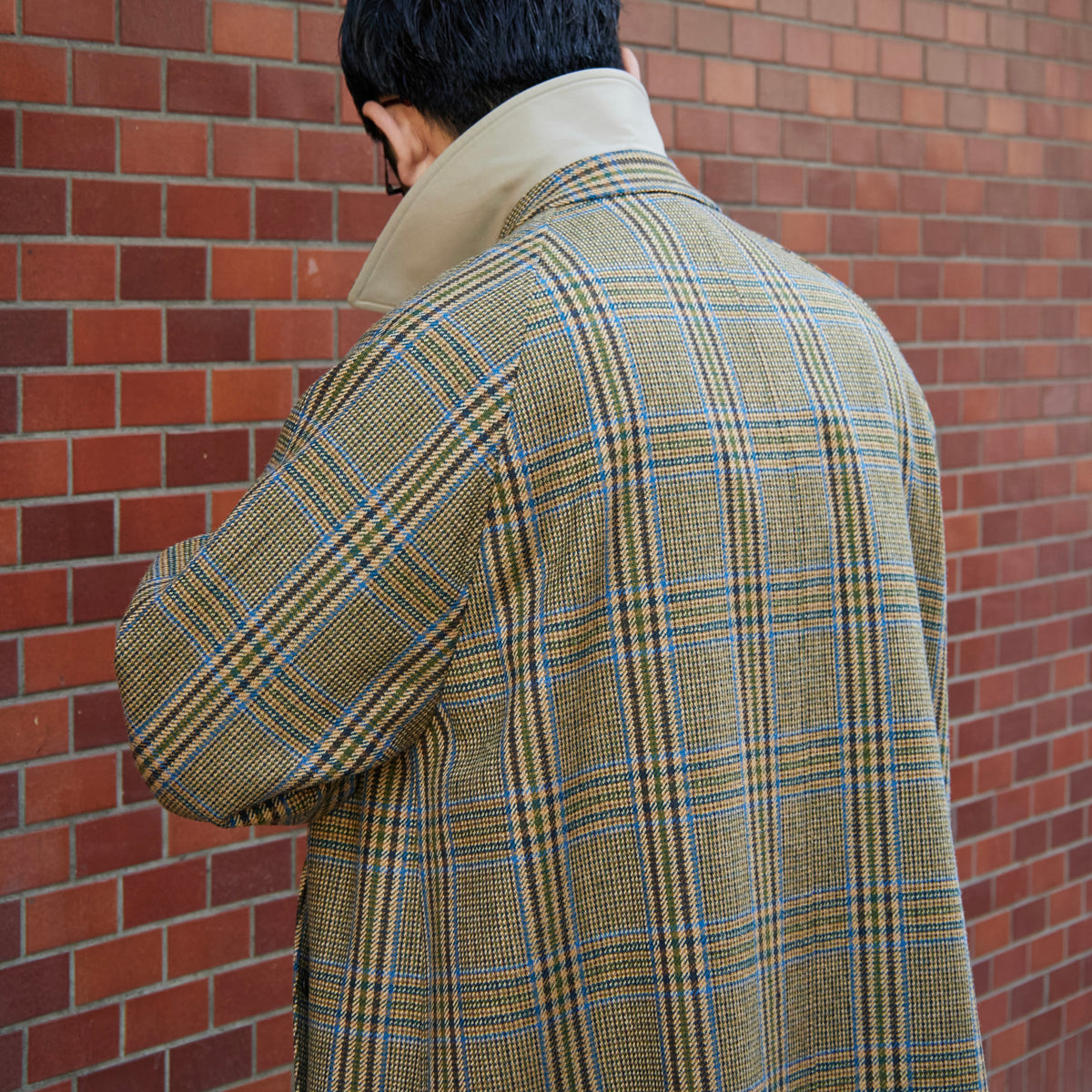SINGLE RAGLAN COAT Ⅱ REVERSIBLE OVER CHECK BEIGE