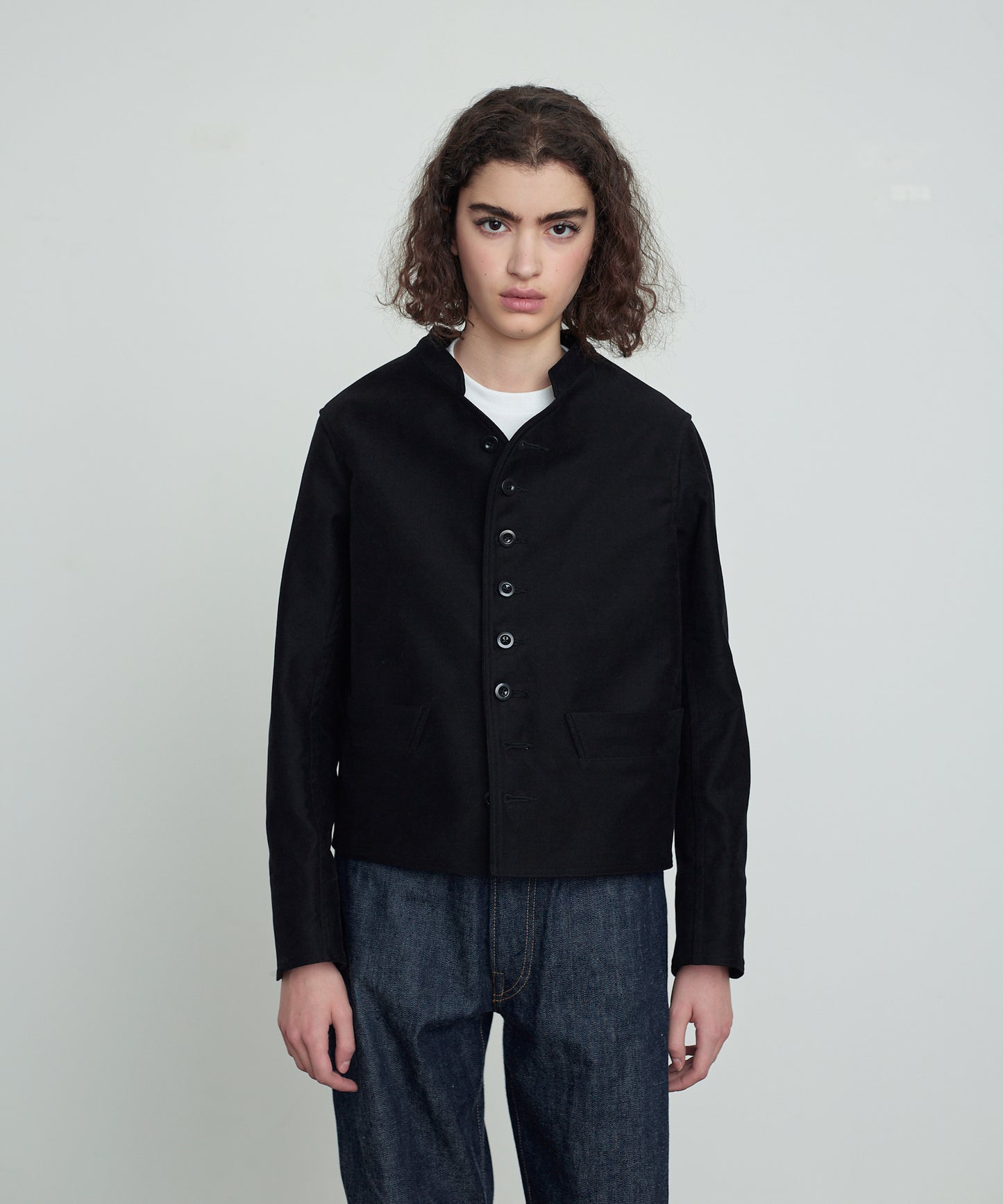 LADIES DOLMAN MOLESKIN BLACK