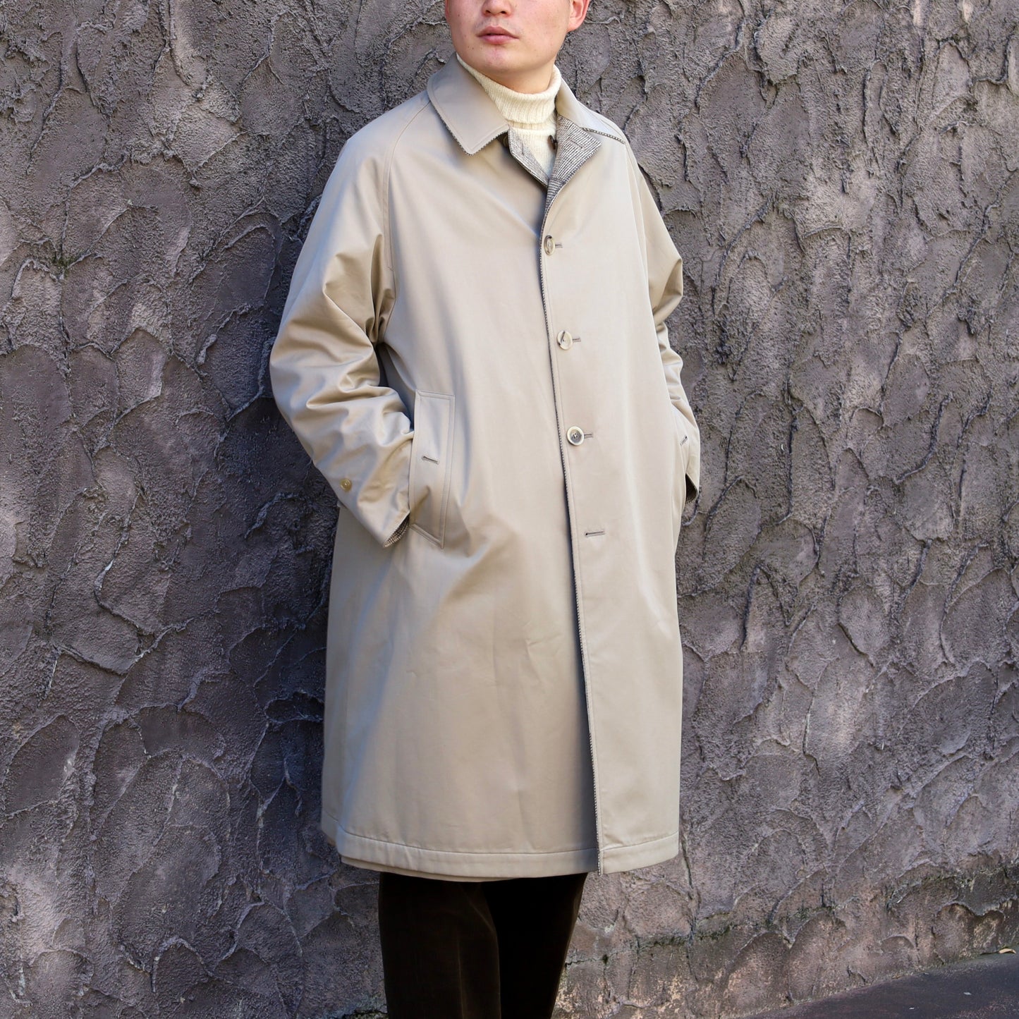 SINGLE RAGLAN COAT Ⅱ REVERSIBLE BEIGE