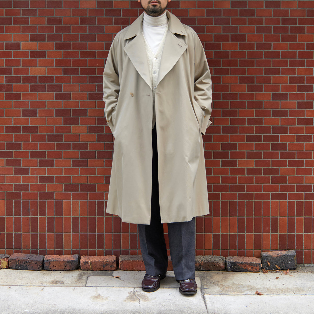 SINGLE RAGLAN COAT Ⅹ GABARDINE BEIGE