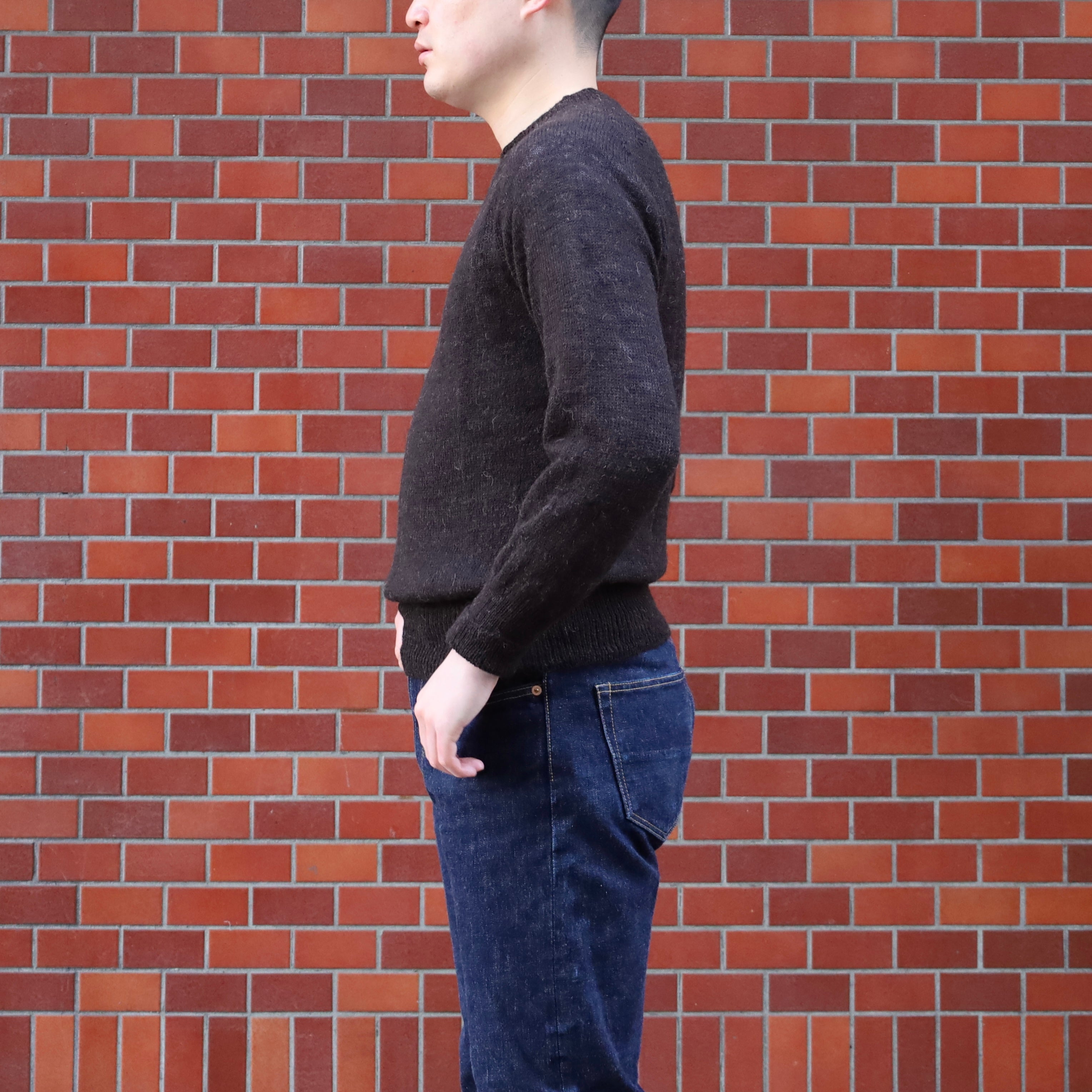 1PLY SHETLAND SWEATER CREW – ANATOMICA NAGOYA