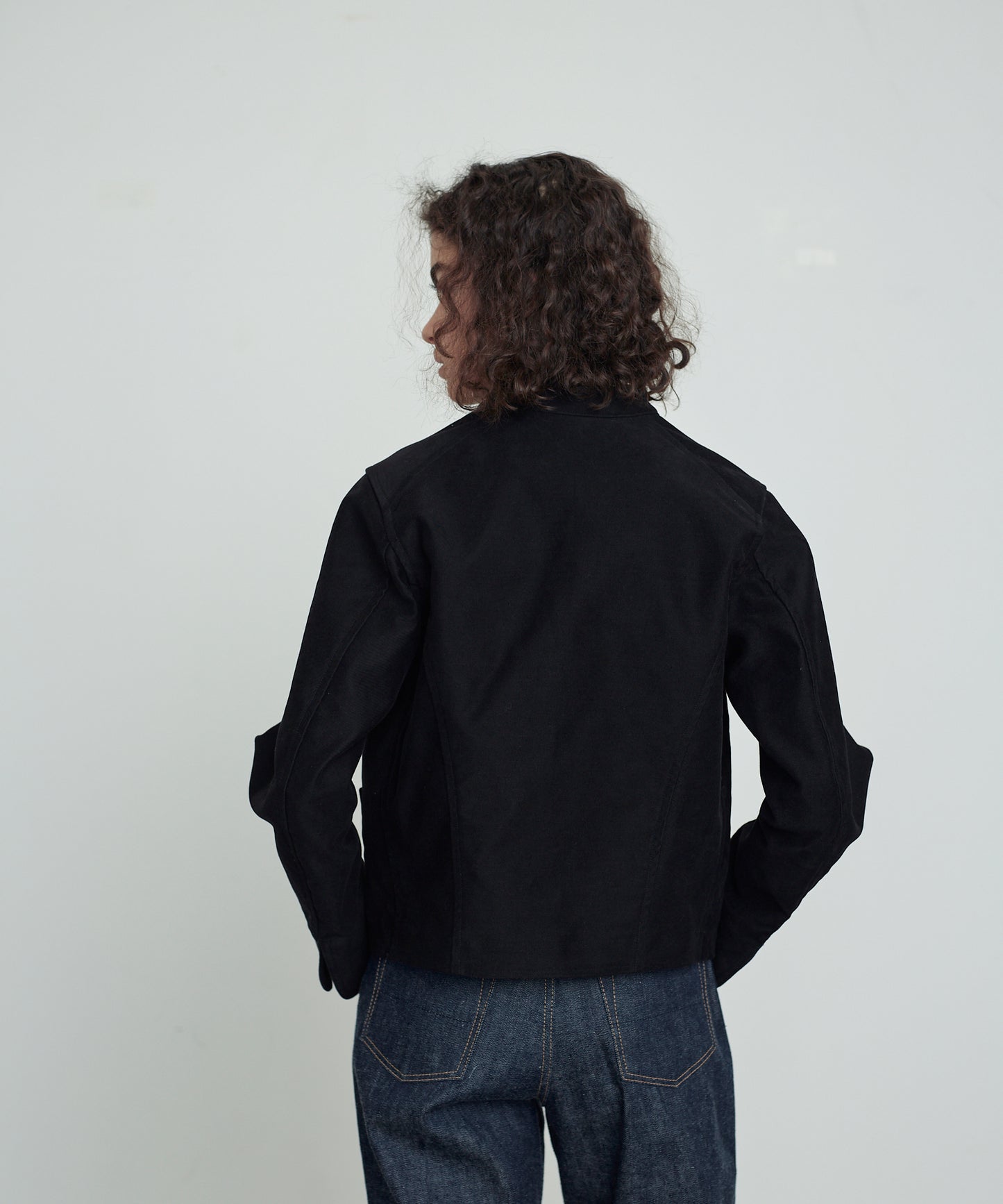 LADIES DOLMAN MOLESKIN BLACK