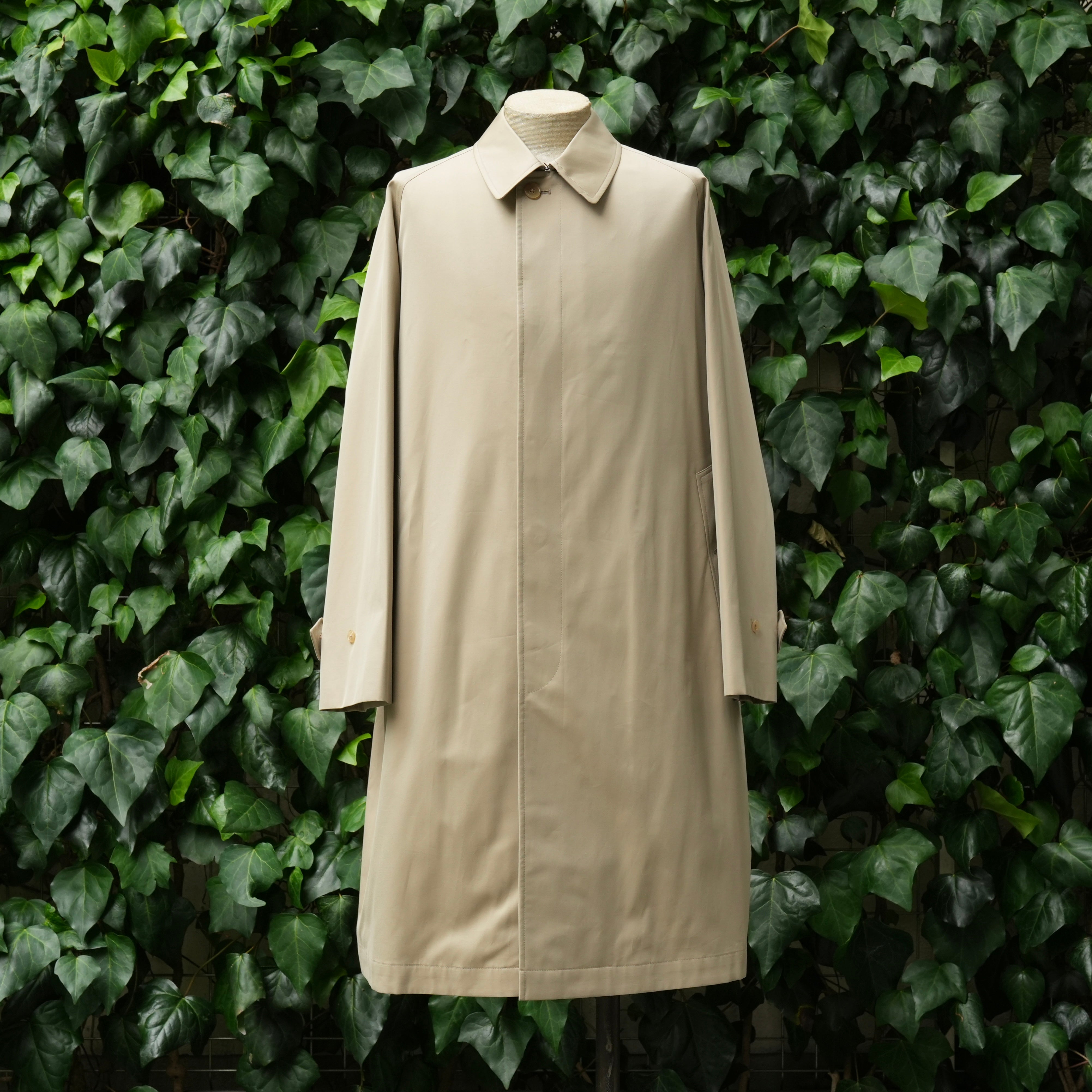 SINGLE RAGLAN COAT GABARDINE BEIGE – ANATOMICA NAGOYA